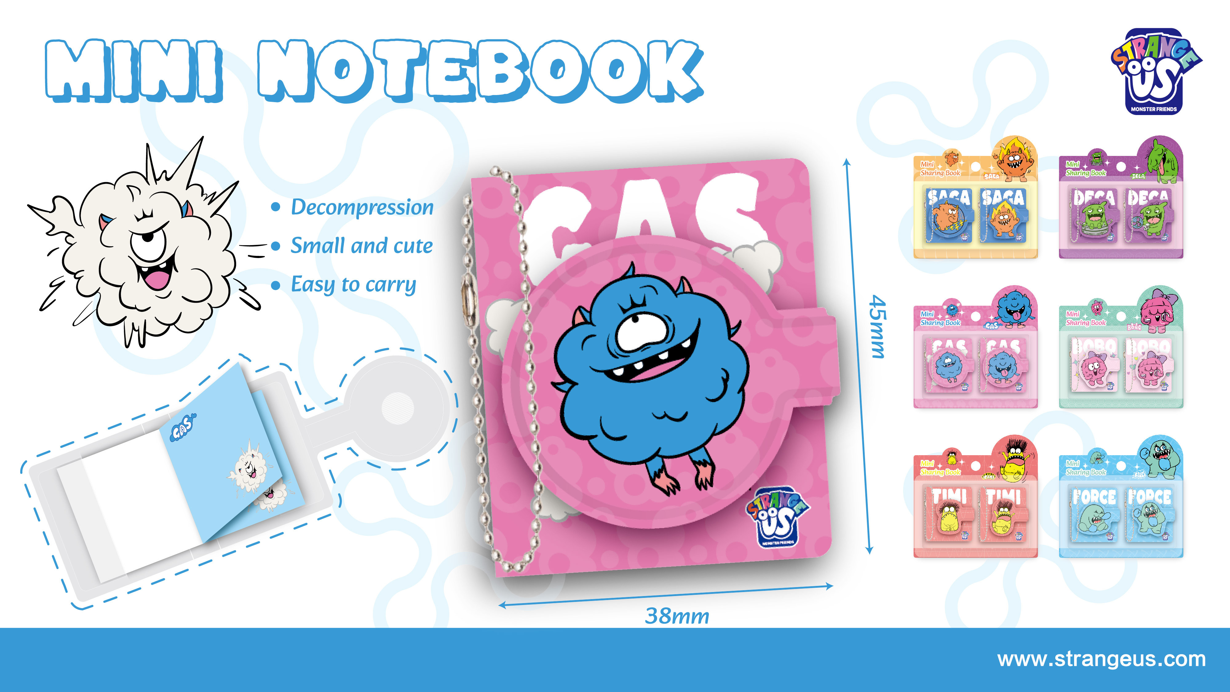 Cute Monster Click Pens