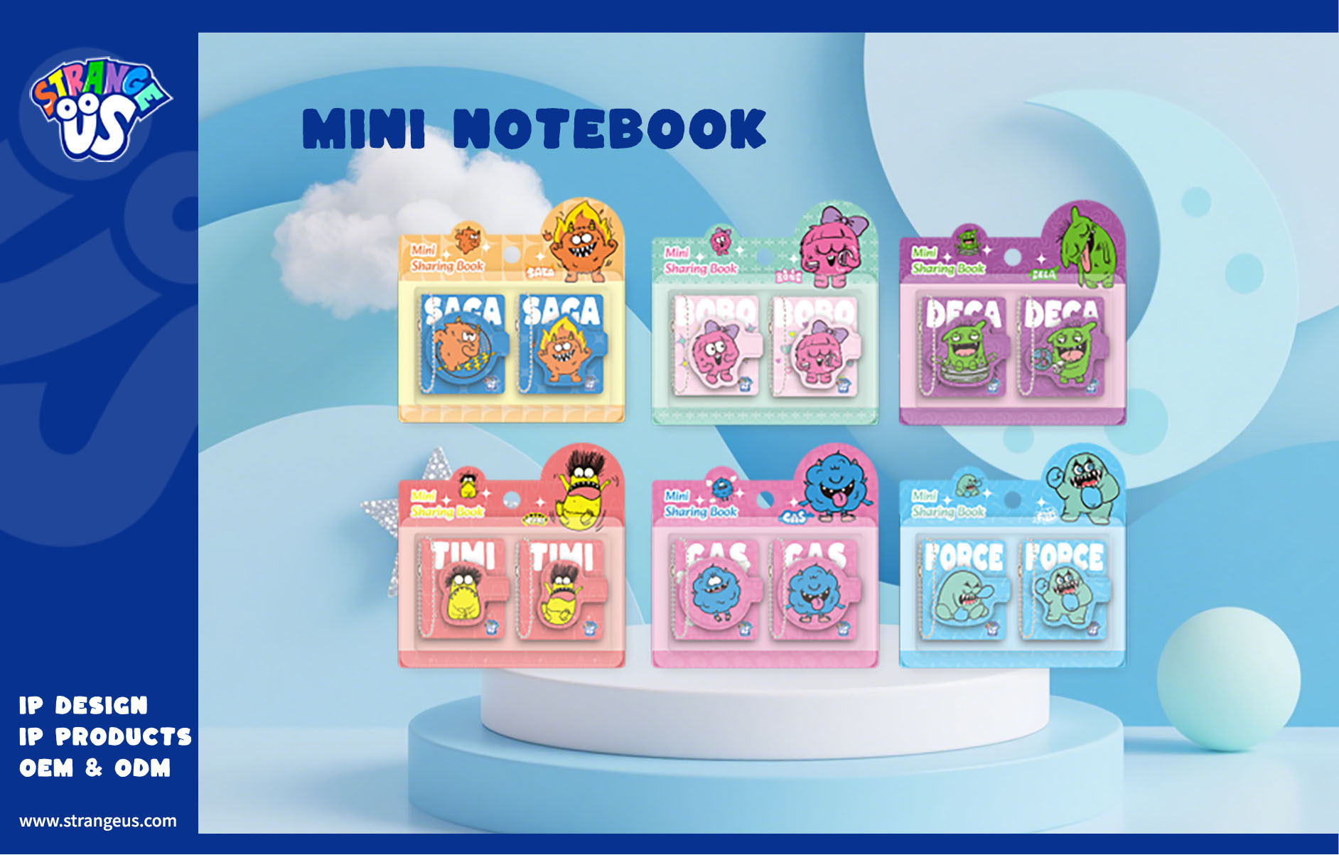 Cute Monster Click Pens