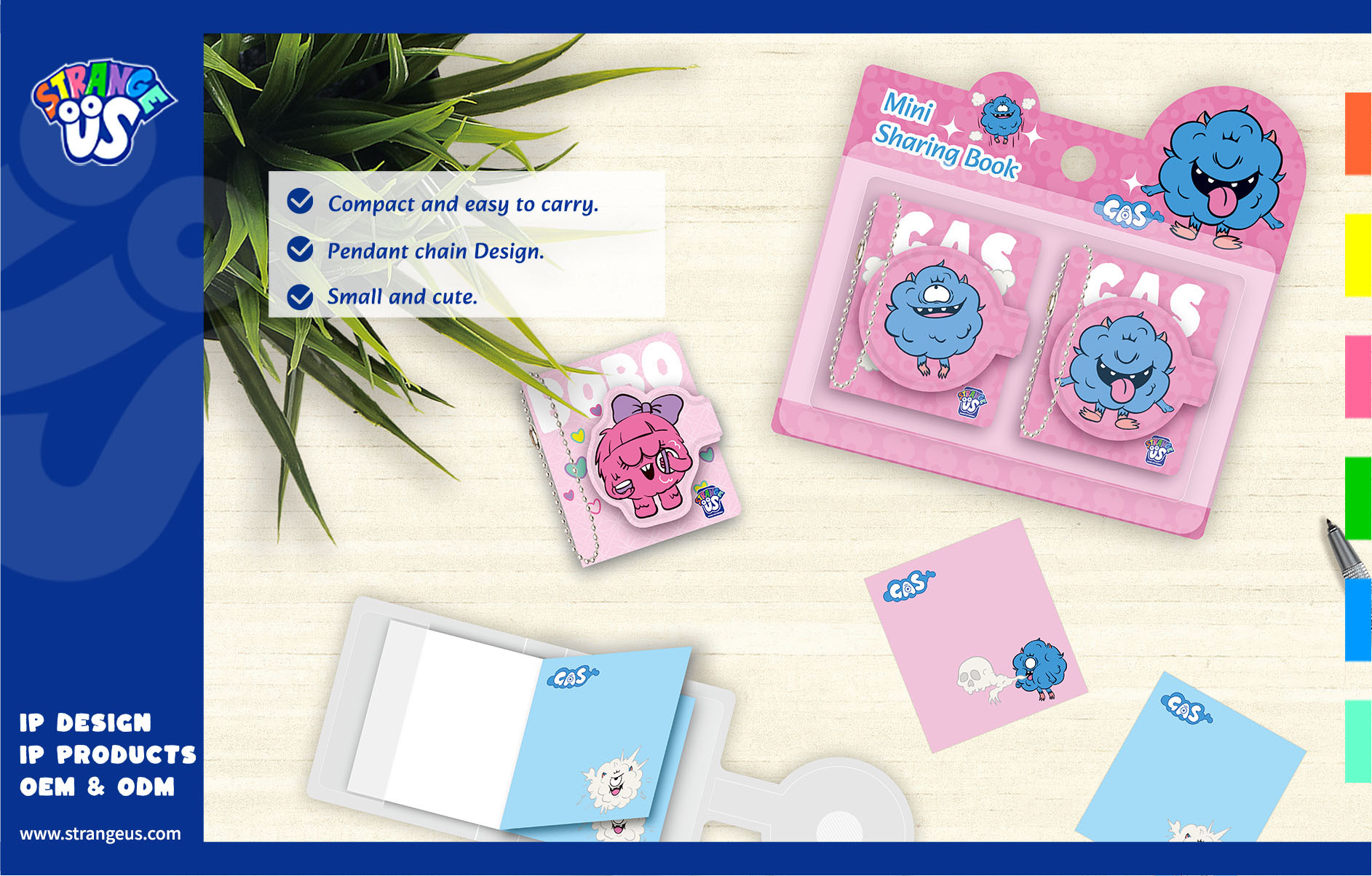 Cute Monster Click Pens