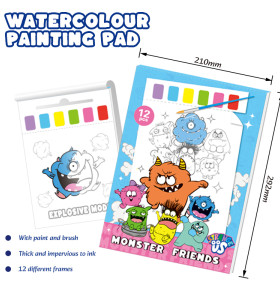 Monster Watercolour Painting Pad