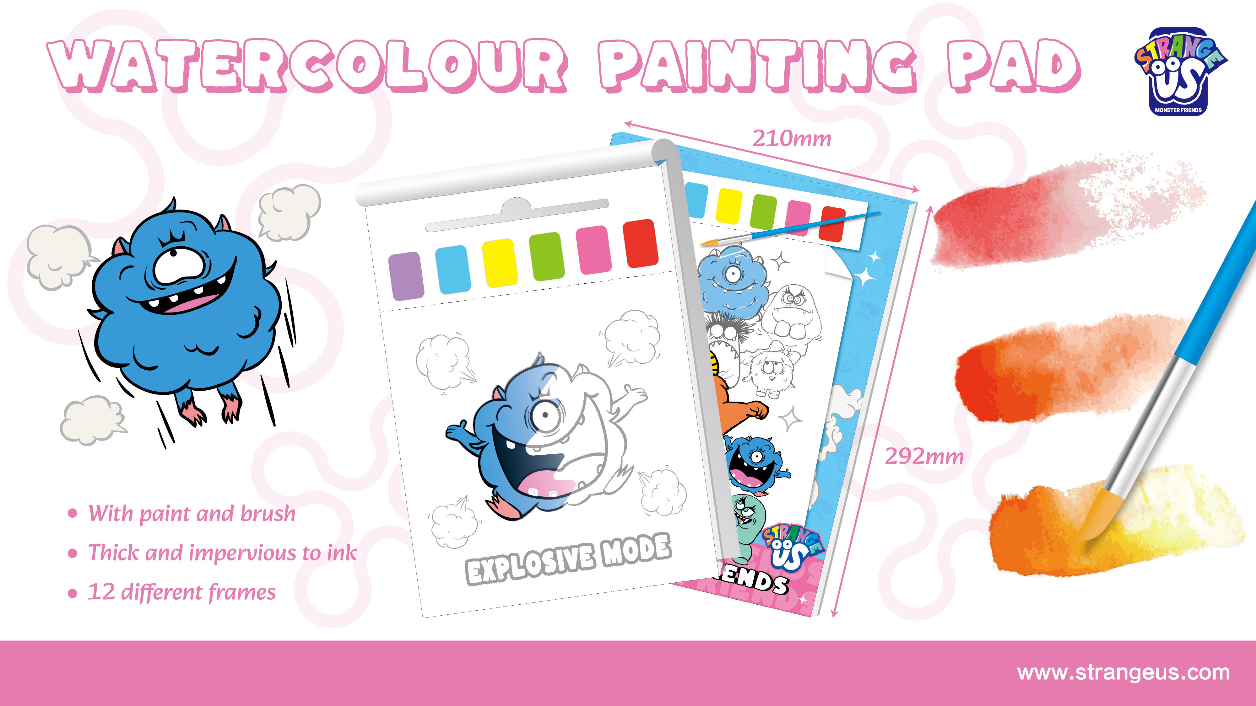 Cute Monster Click Pens