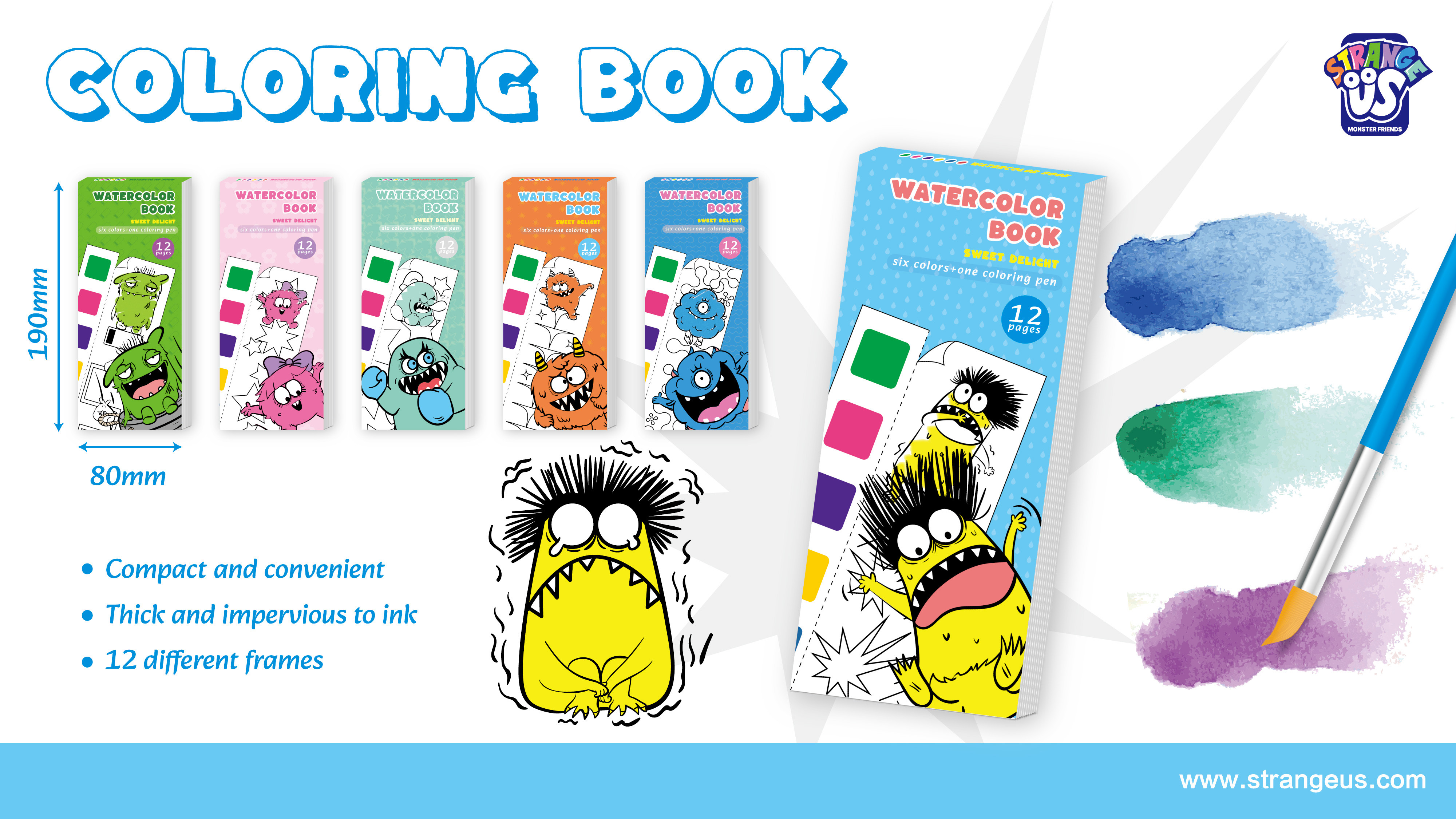 Cute Monster Click Pens