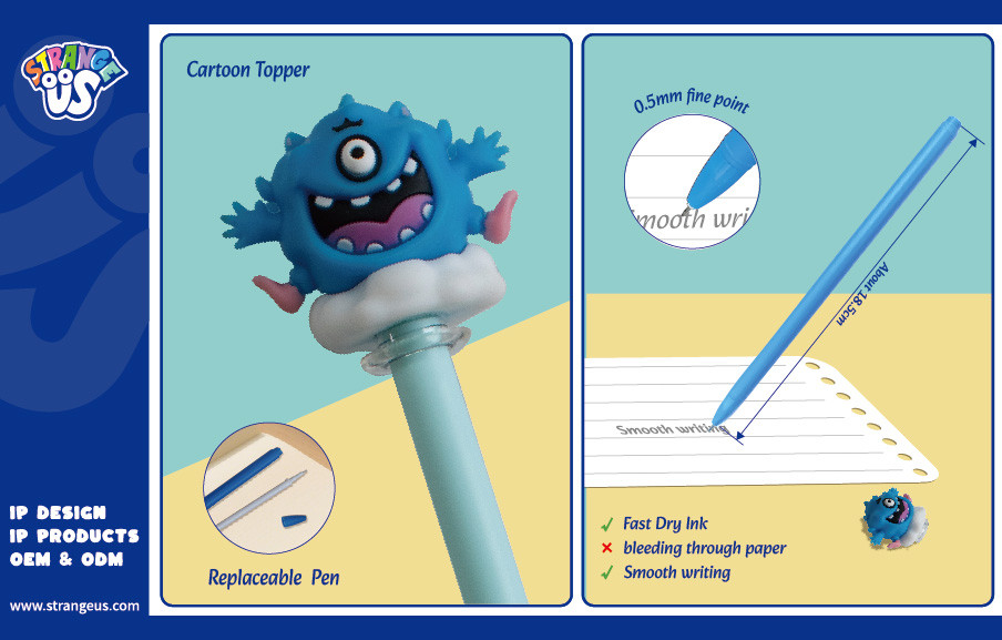 Cute Monster Click Pens