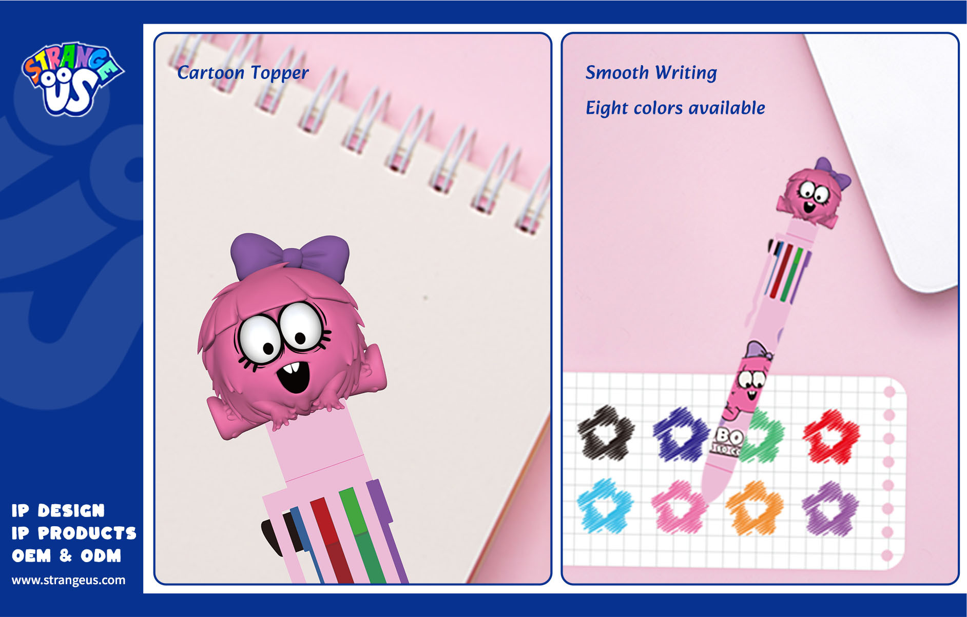 Cute Monster Click Pens