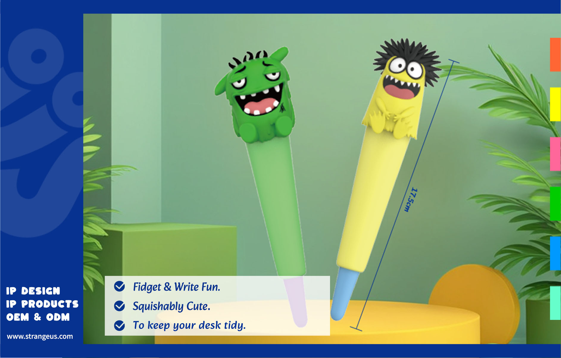 Cute Monster Click Pens