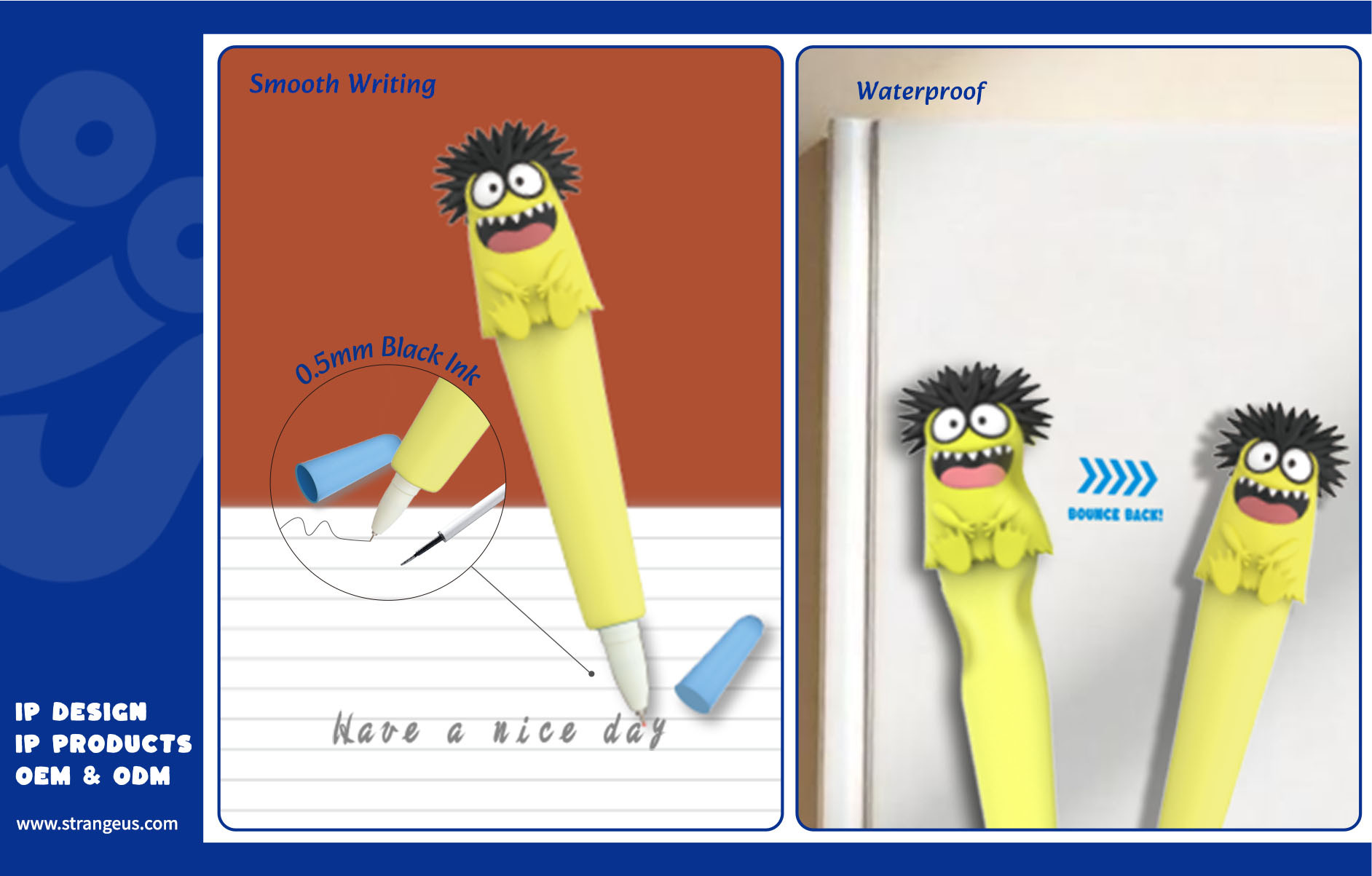 Cute Monster Click Pens