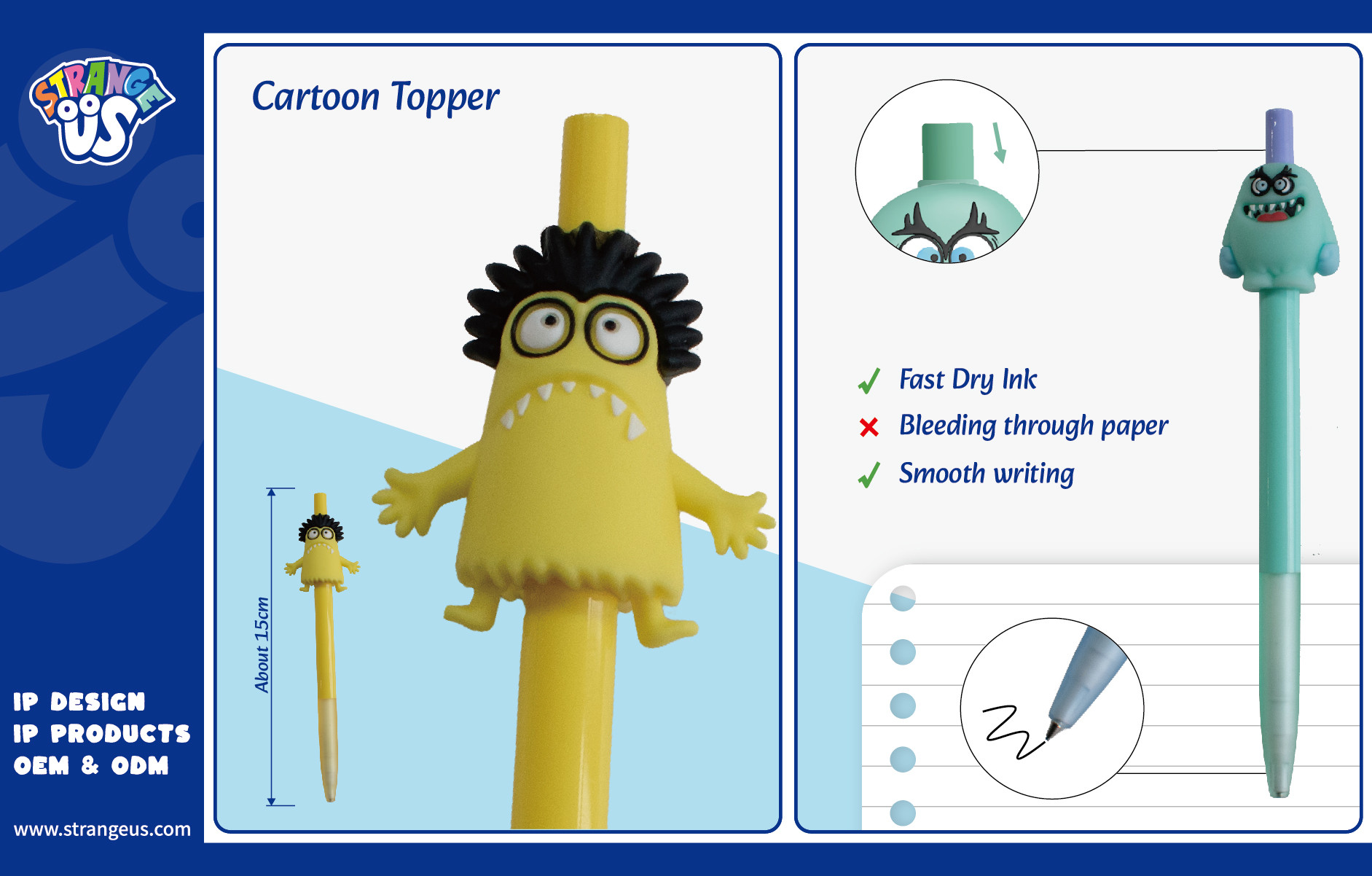 Cute Monster Click Pens