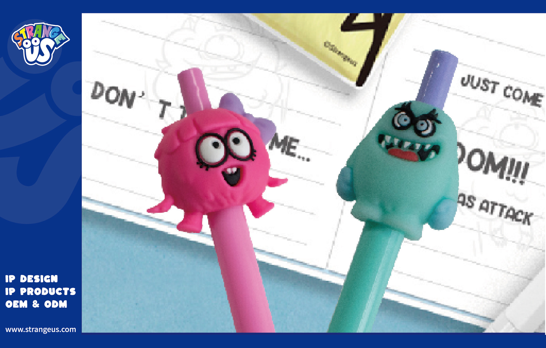 Cute Monster Click Pens