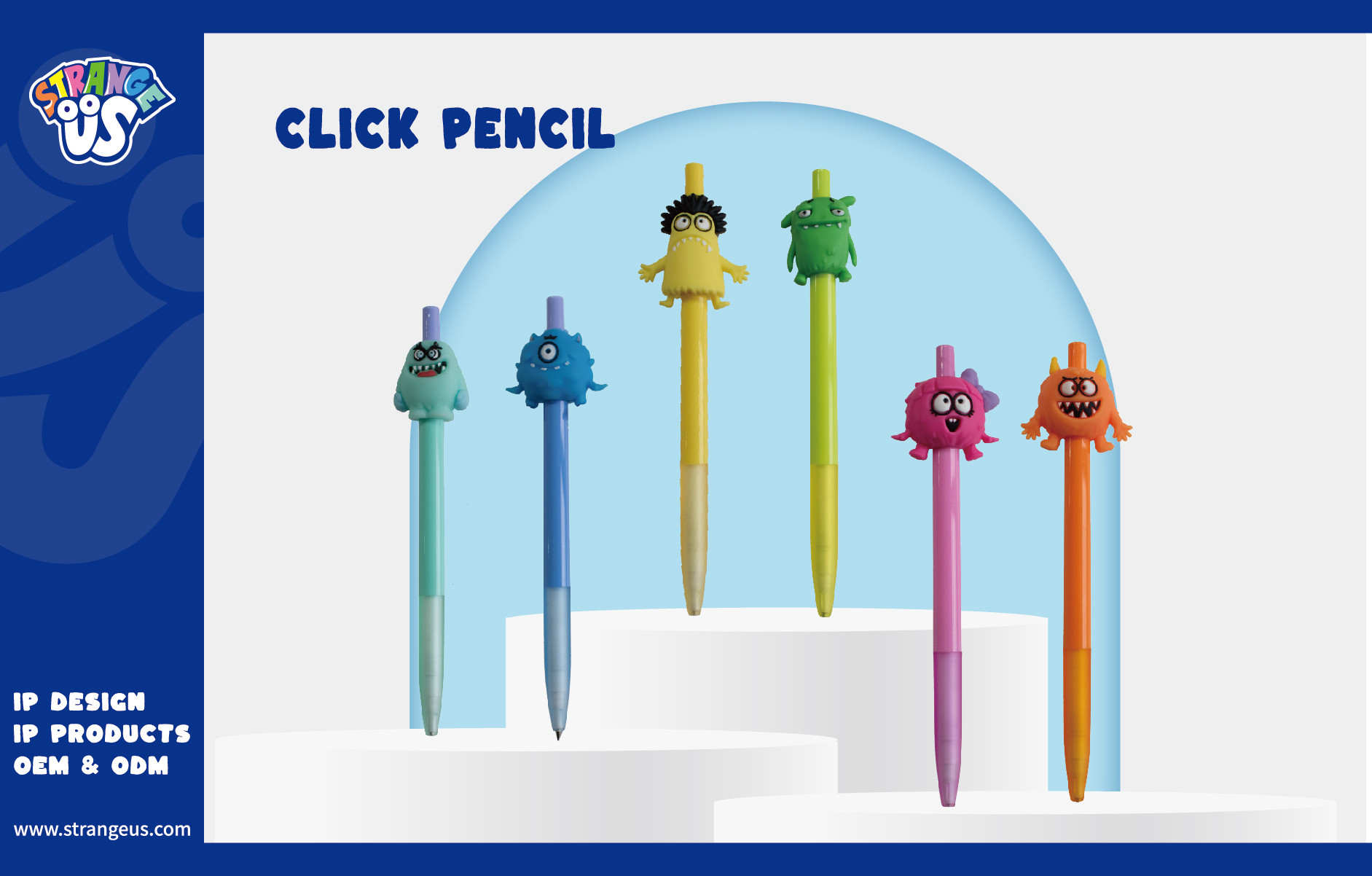 Cute Monster Click Pens