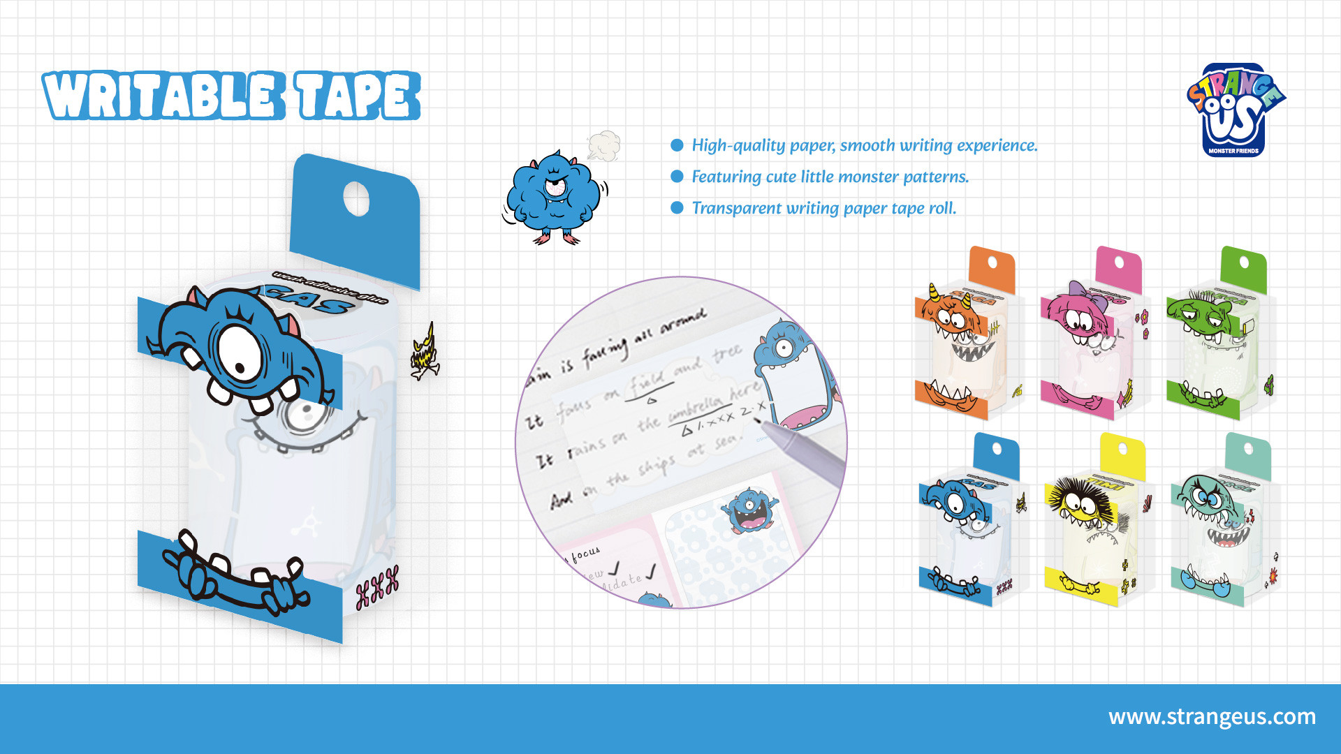 Cute Monster Click Pens