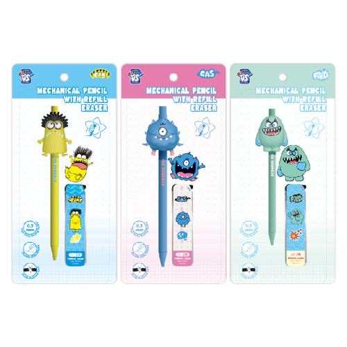 Monster Mechanical Pencil With Refill & Eraser