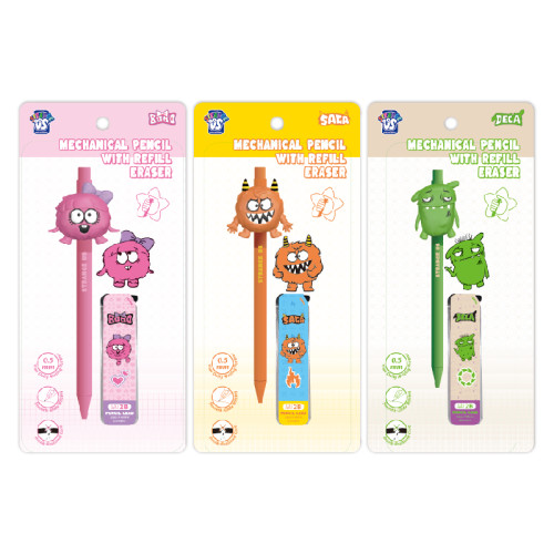 Monster Mechanical Pencil With Refill & Eraser