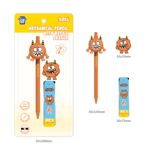 Monster Mechanical Pencil With Refill & Eraser