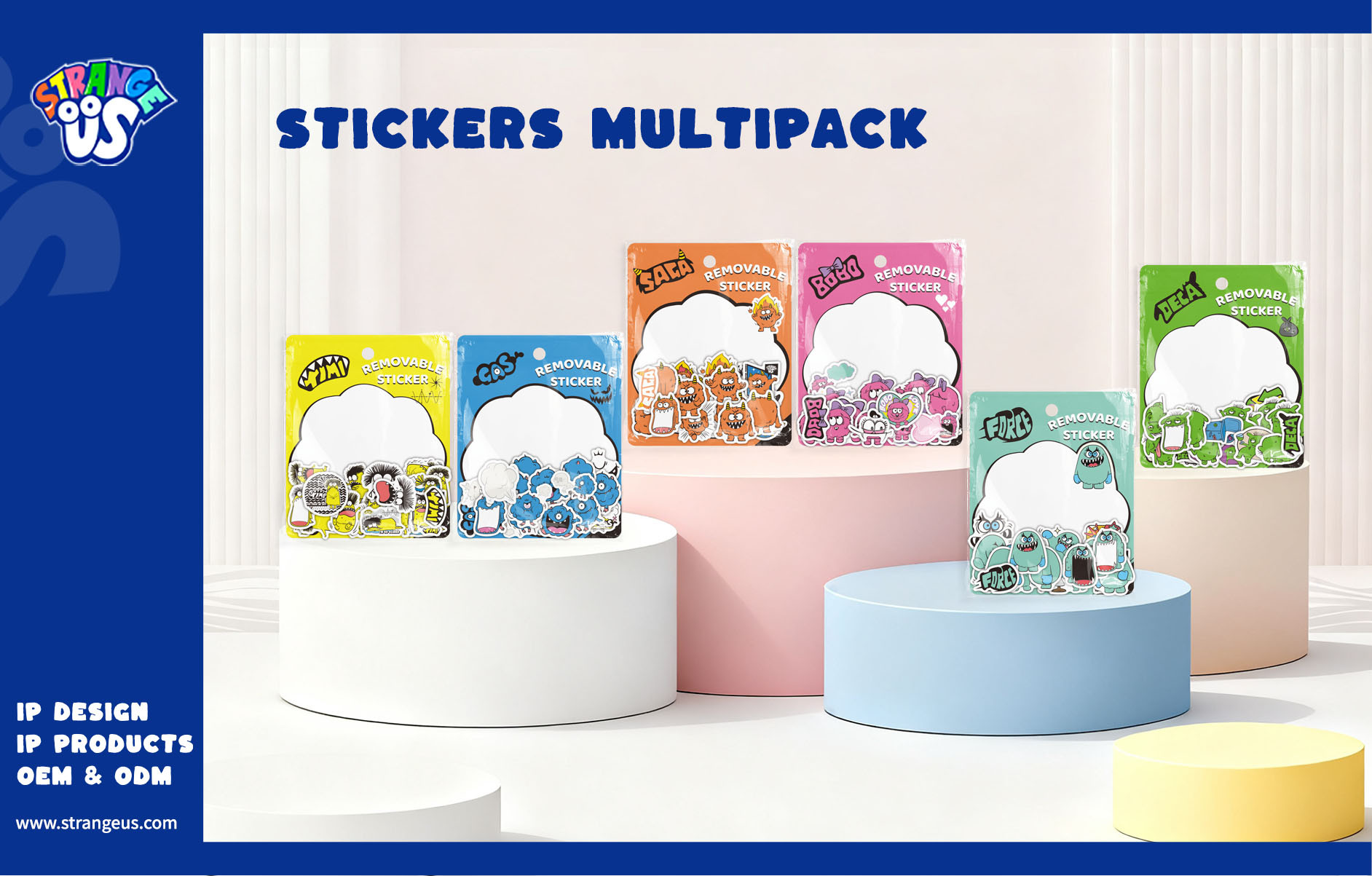 Cute Monster Click Pens