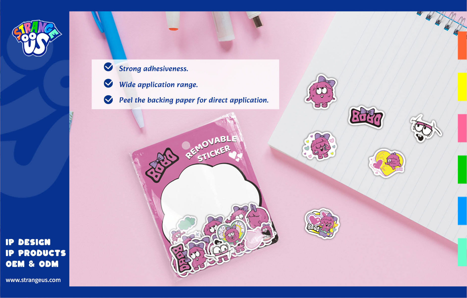 Cute Monster Click Pens