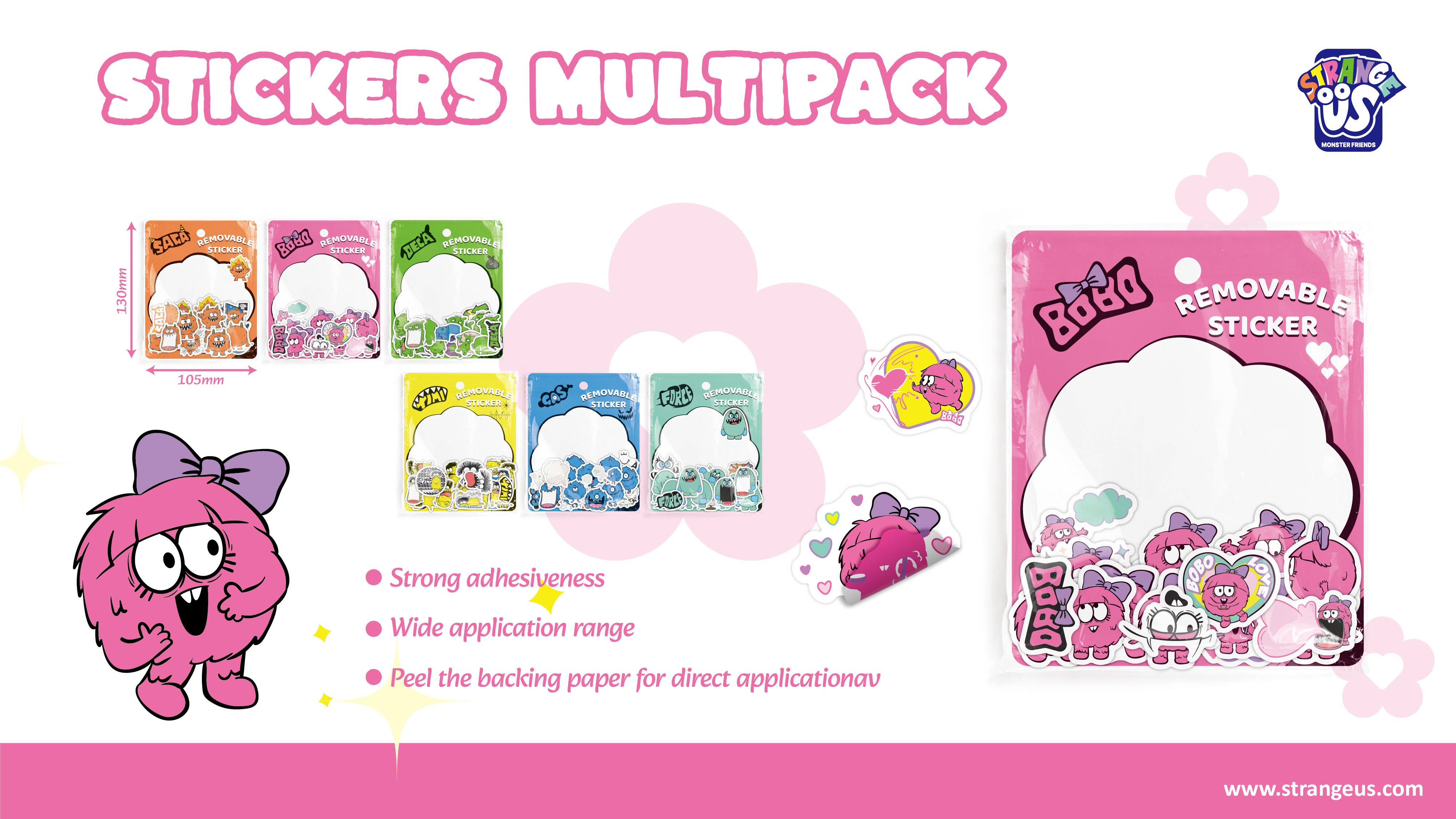 Cute Monster Click Pens