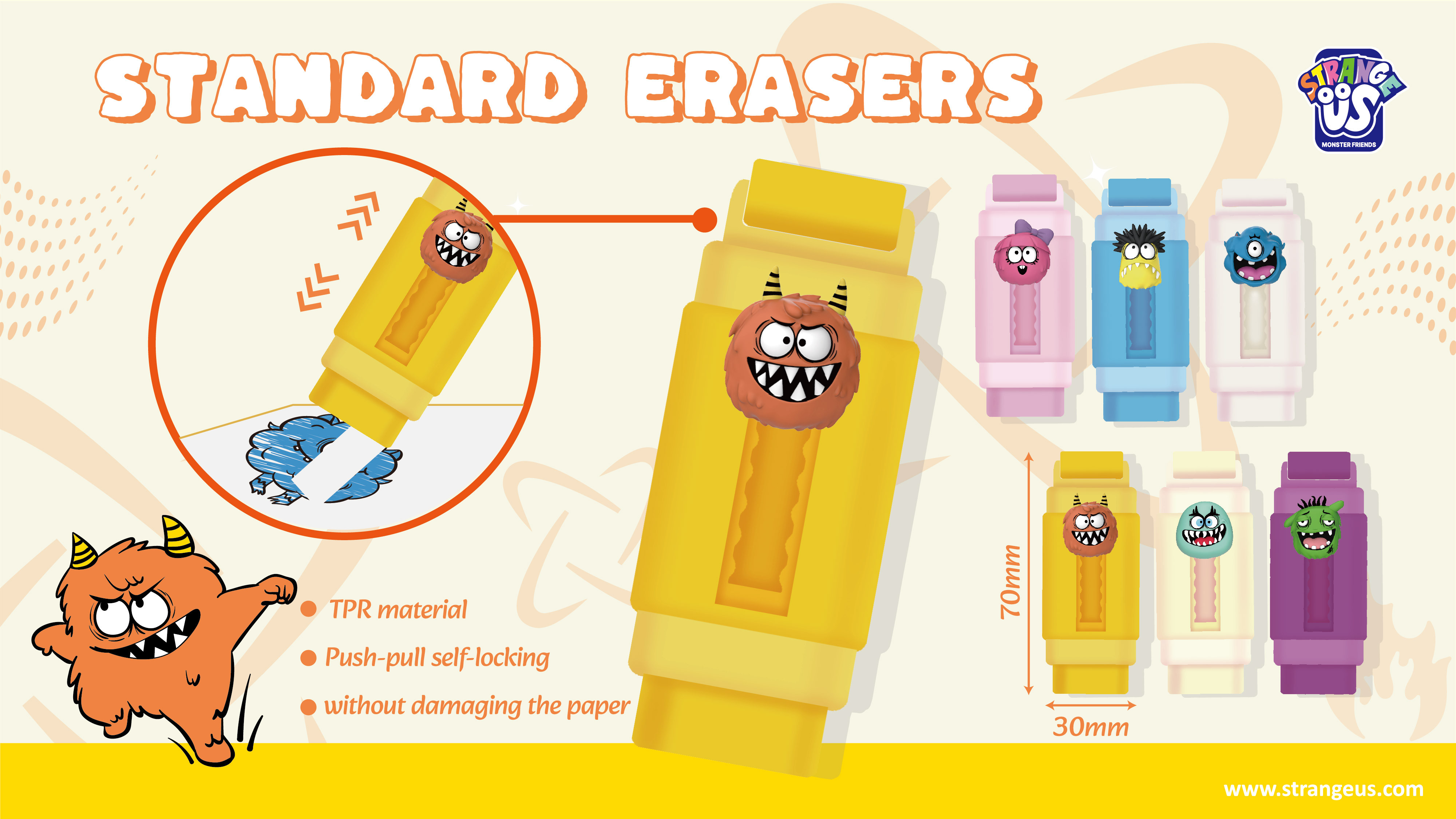 Cute Monster Click Pens