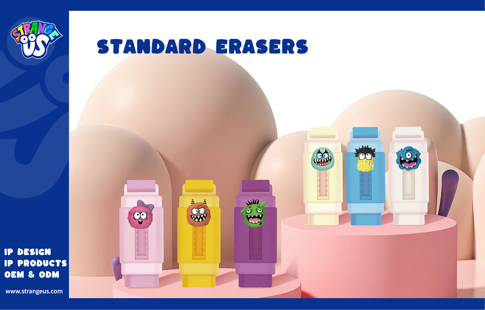 Cute Monster Click Pens