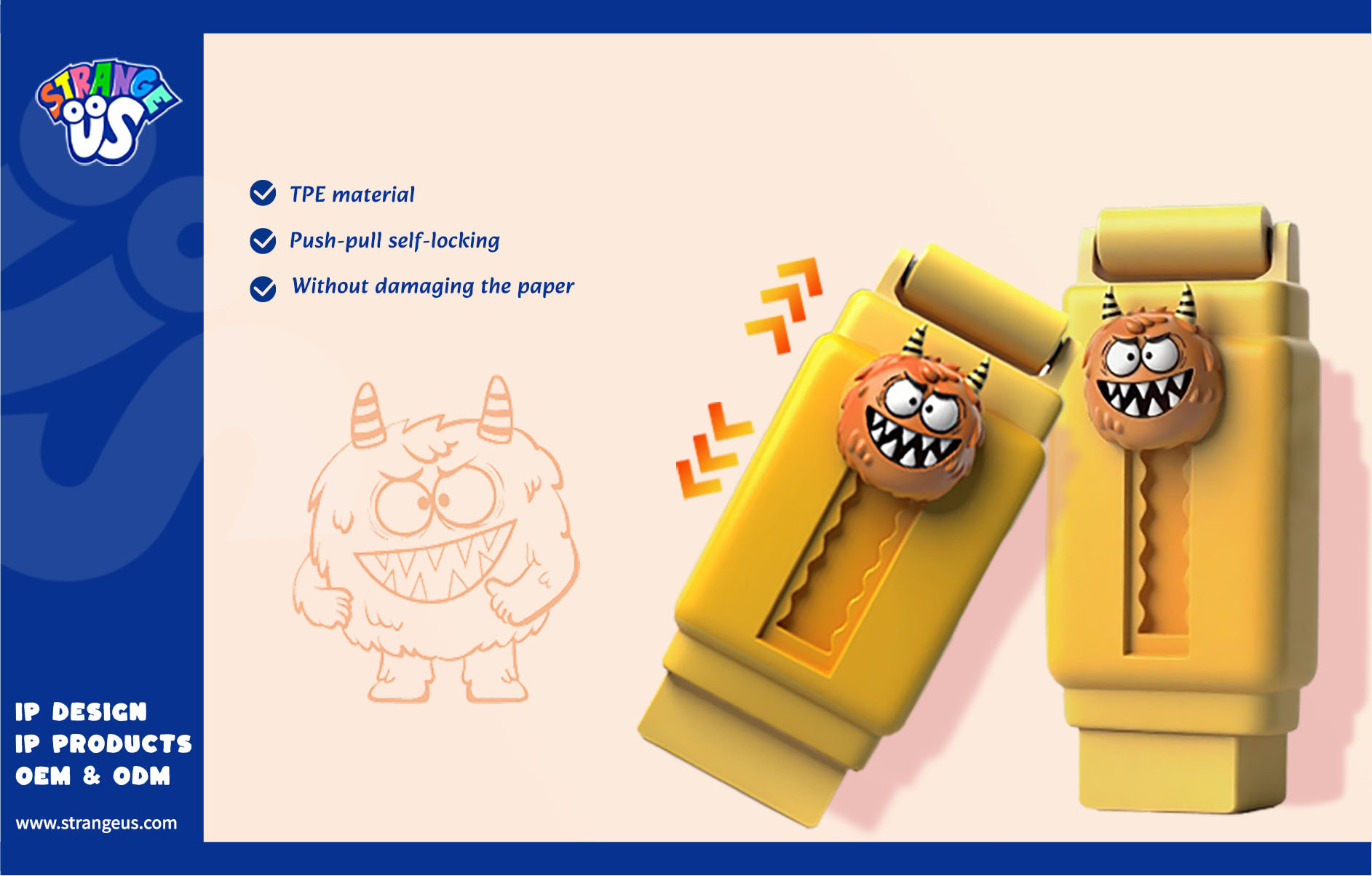 Cute Monster Click Pens