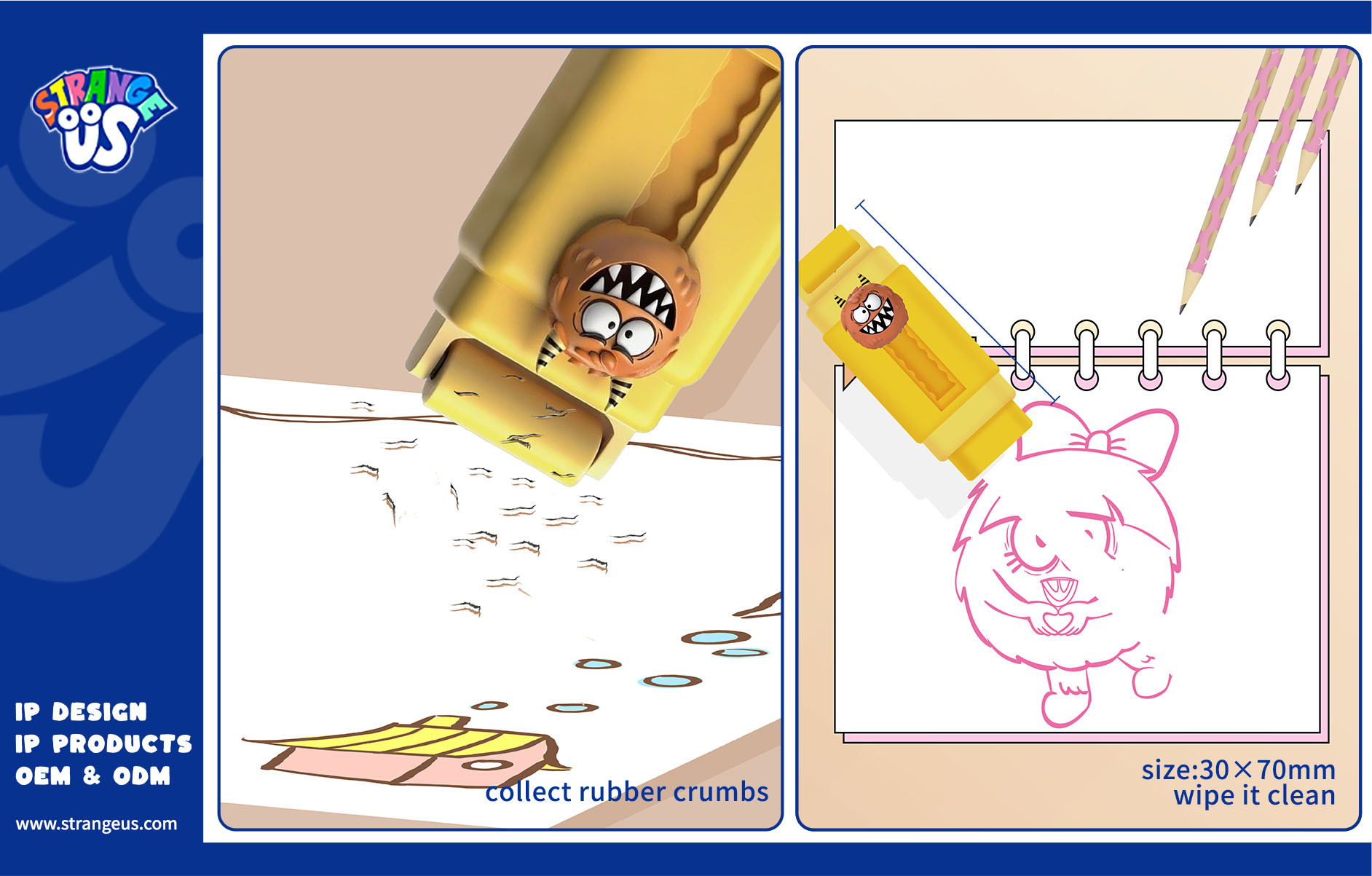 Cute Monster Click Pens