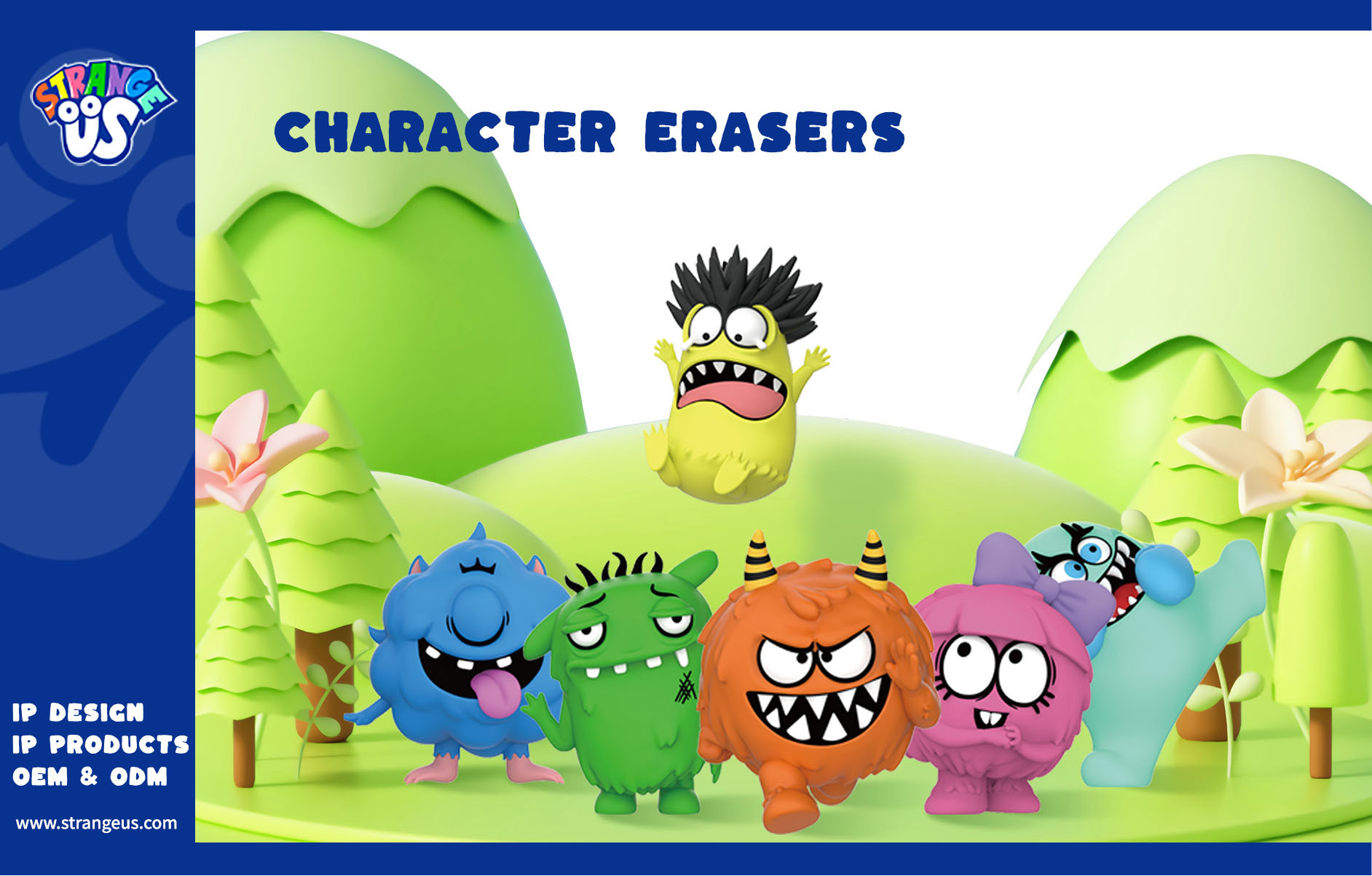 Cute Monster Click Pens