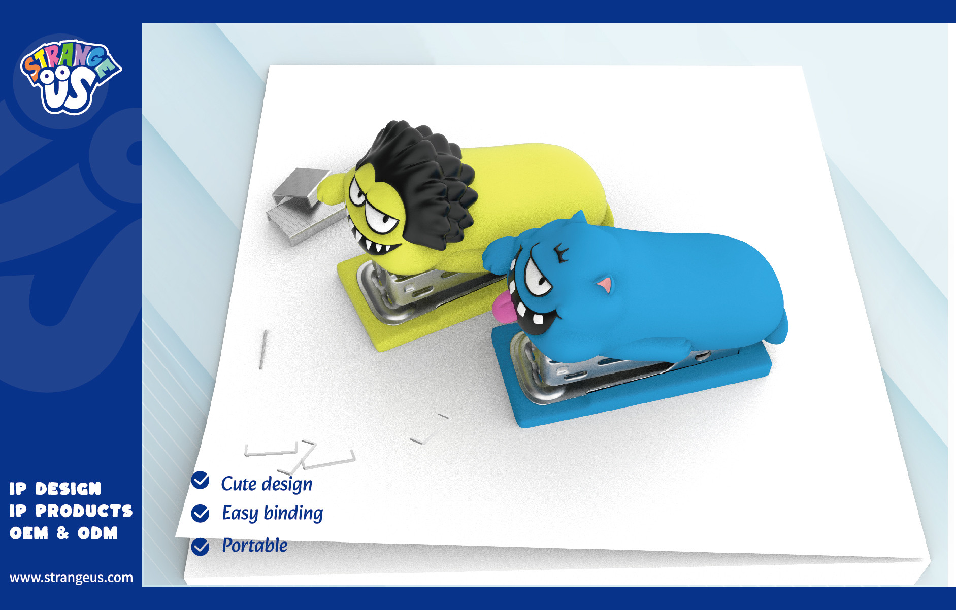 Cute Monster Click Pens