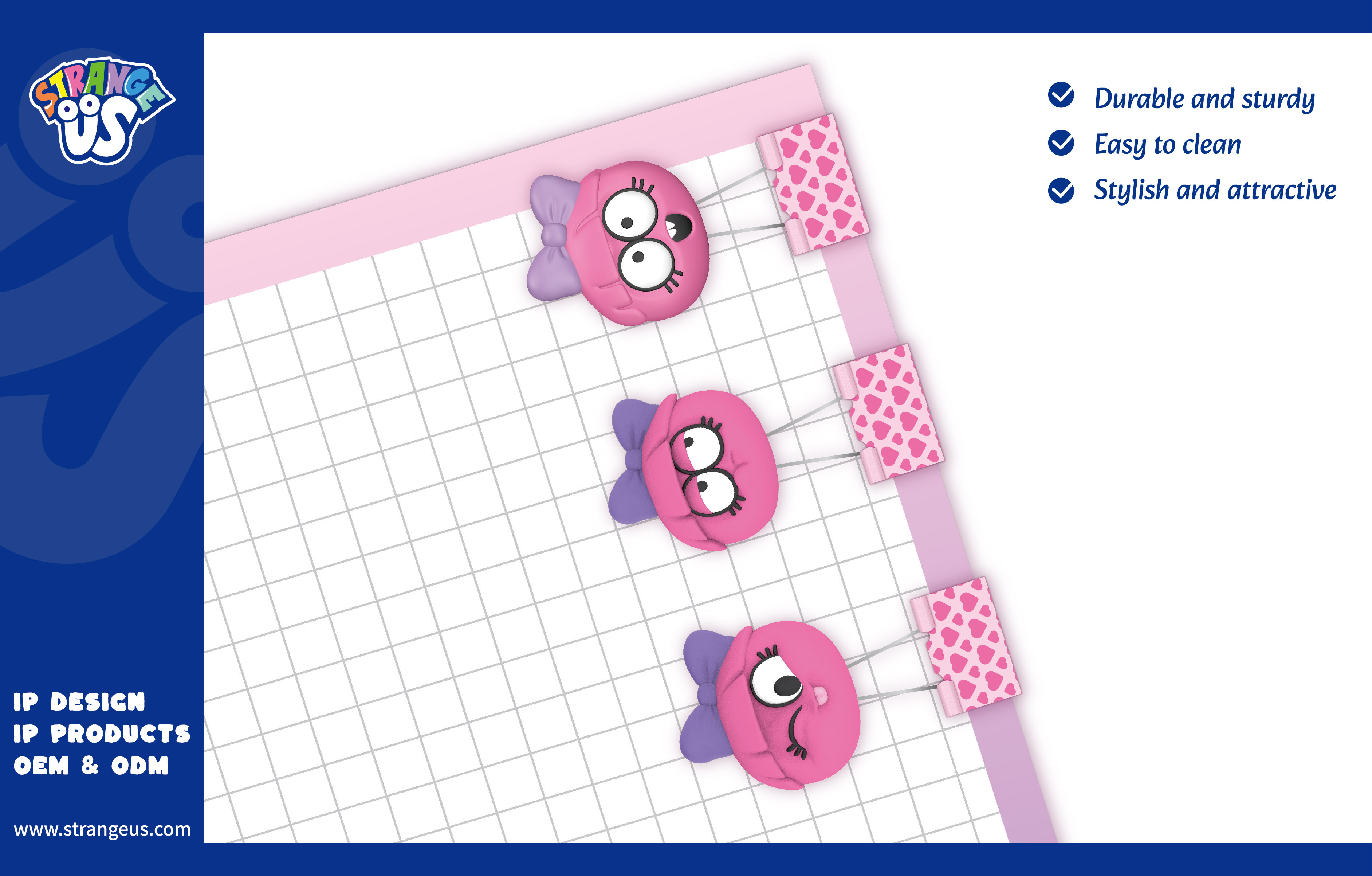 Cute Monster Click Pens