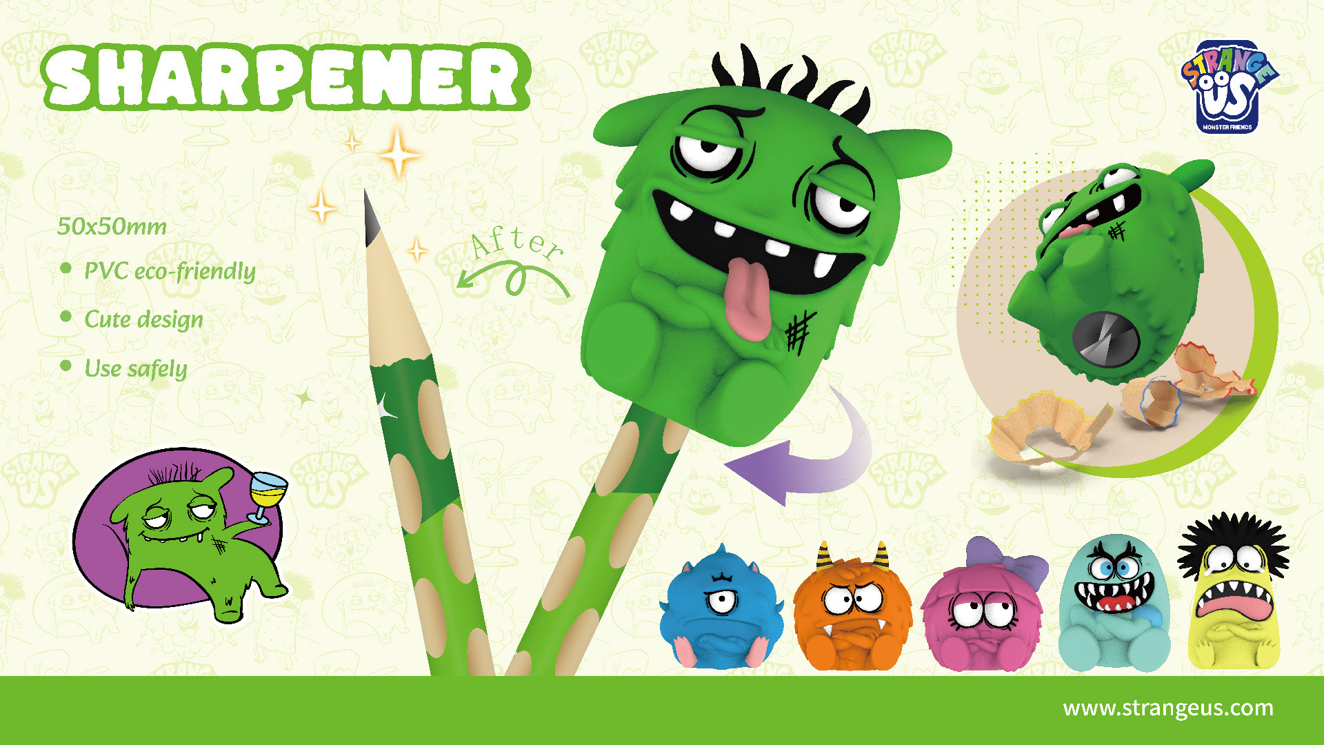 Cute Monster Click Pens