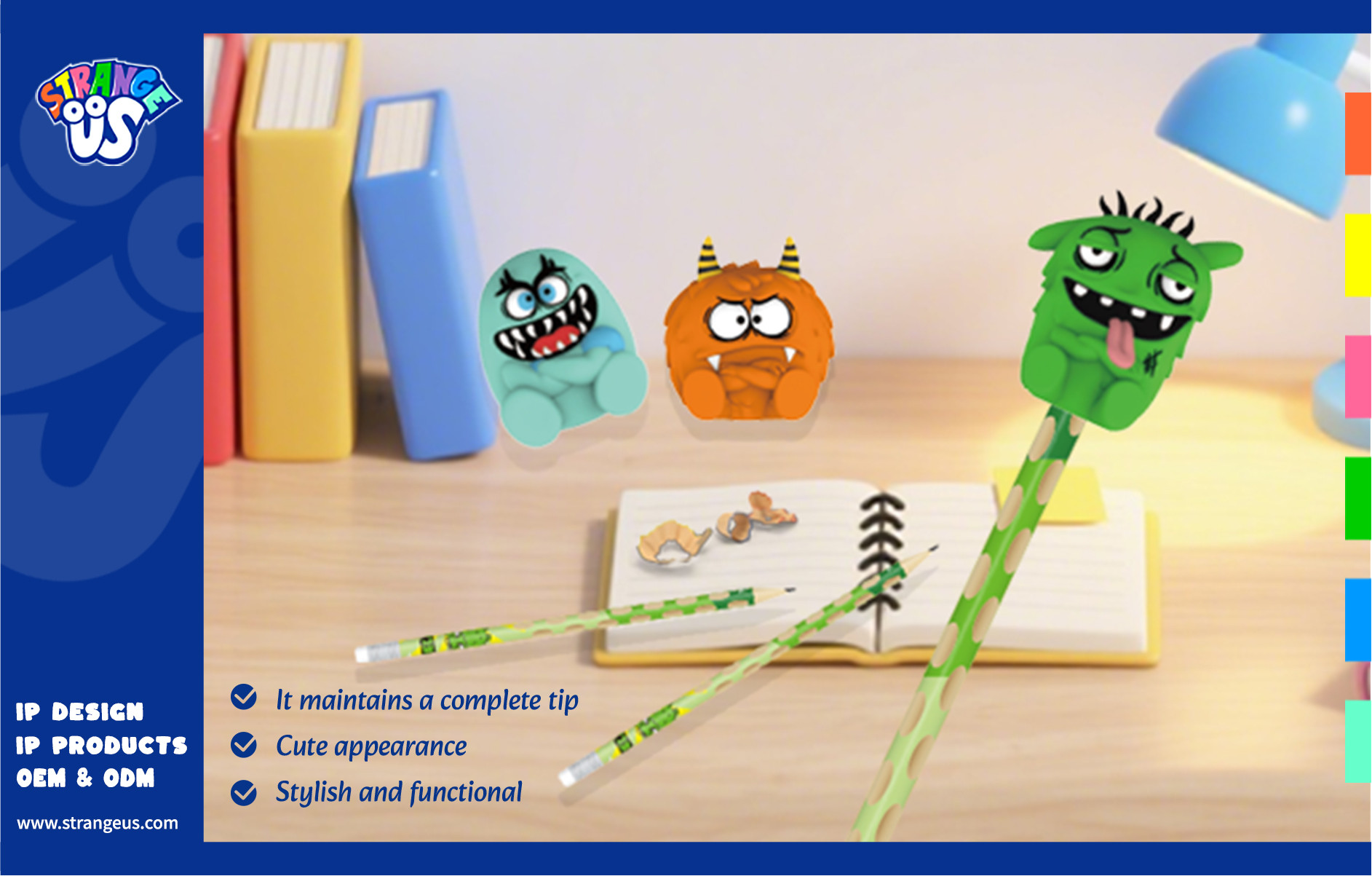 Cute Monster Click Pens