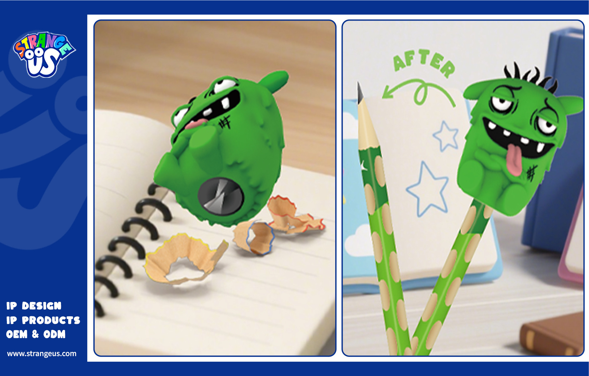 Cute Monster Click Pens