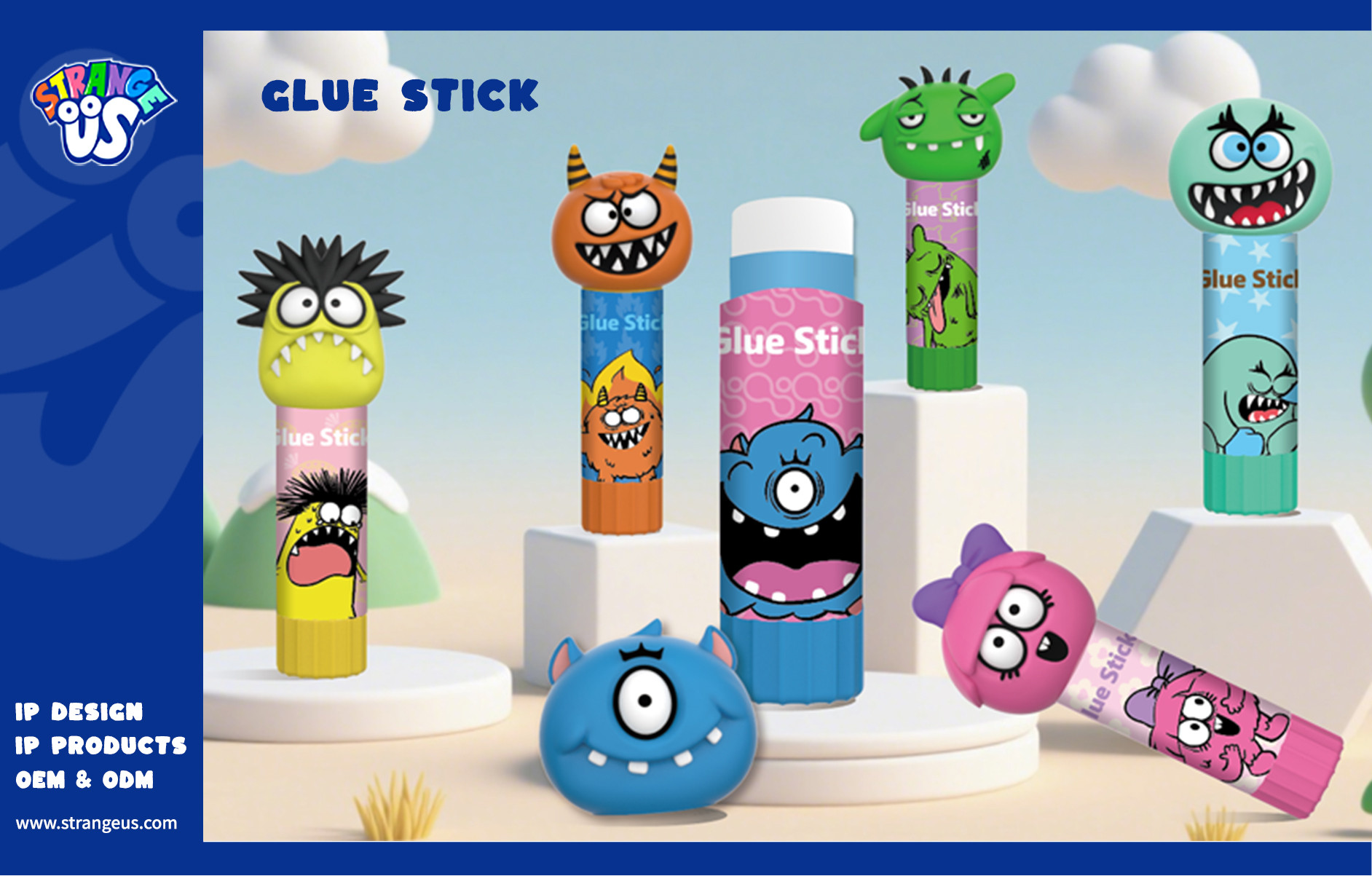 Cute Monster Click Pens