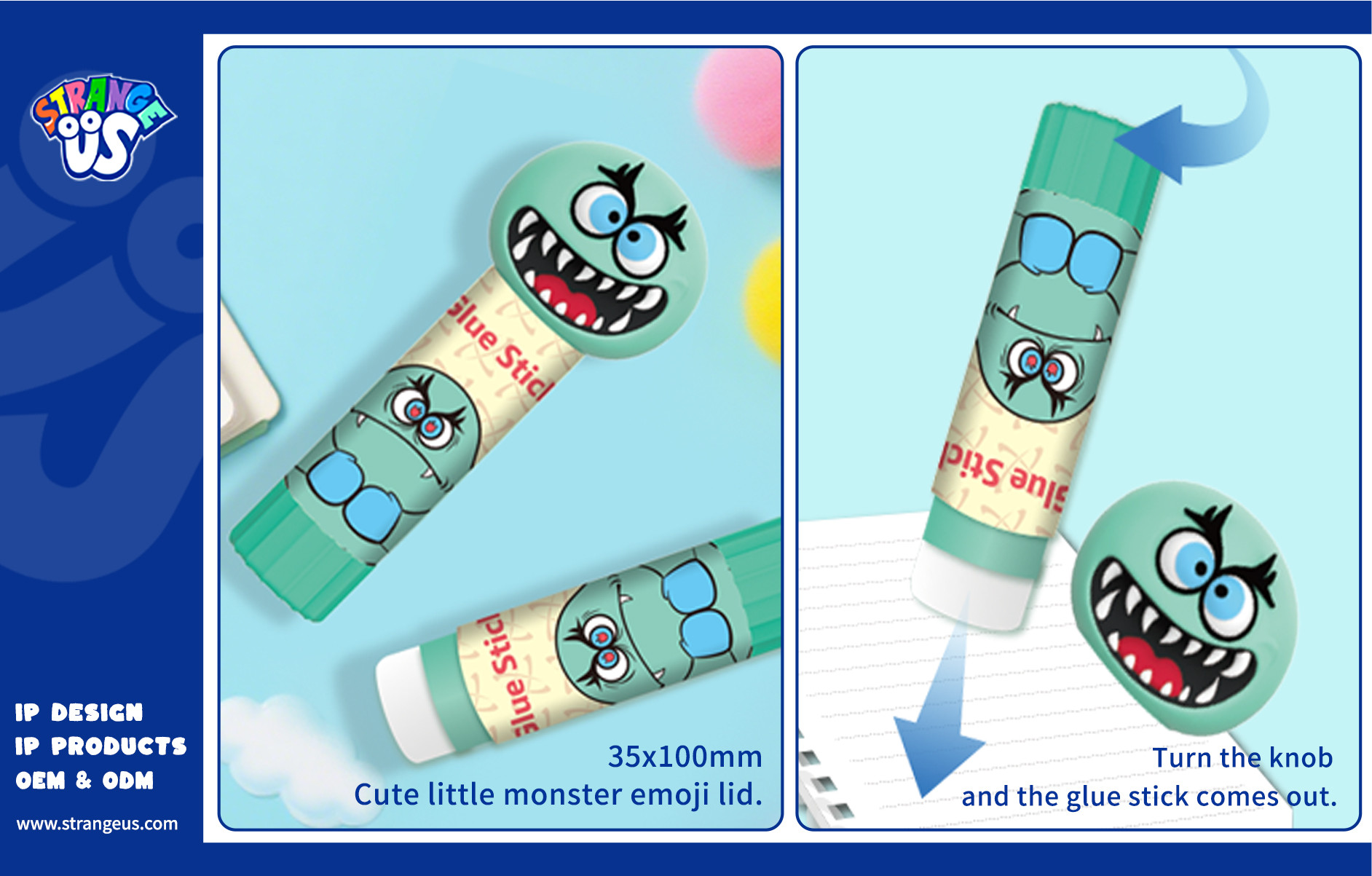 Cute Monster Click Pens