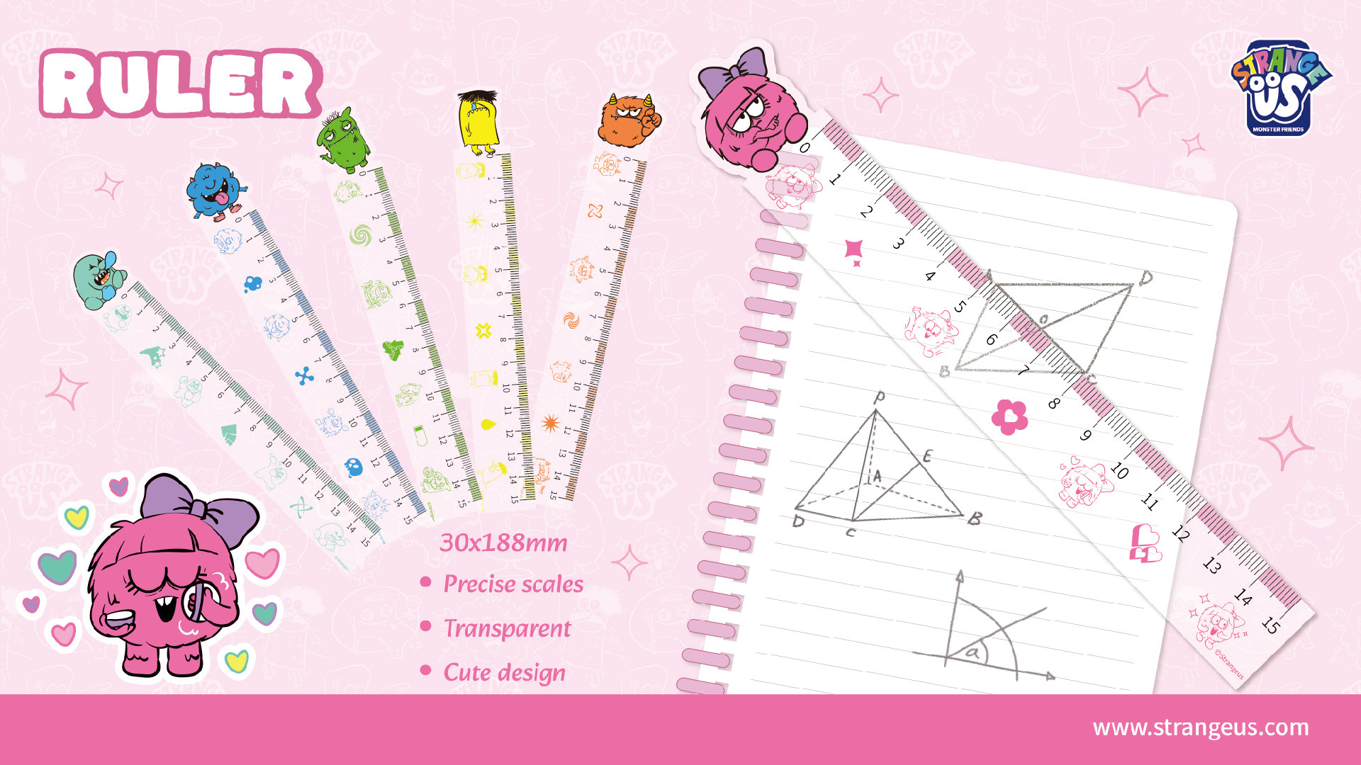 Cute Monster Click Pens