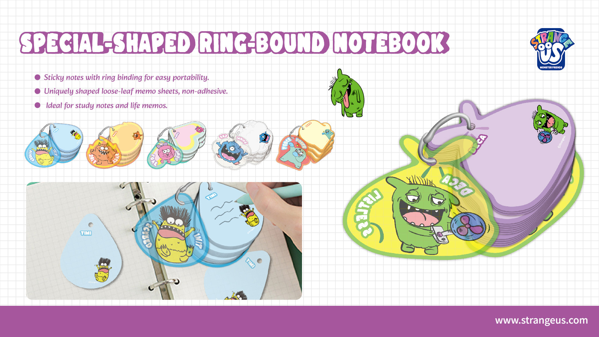 Cute Monster Click Pens