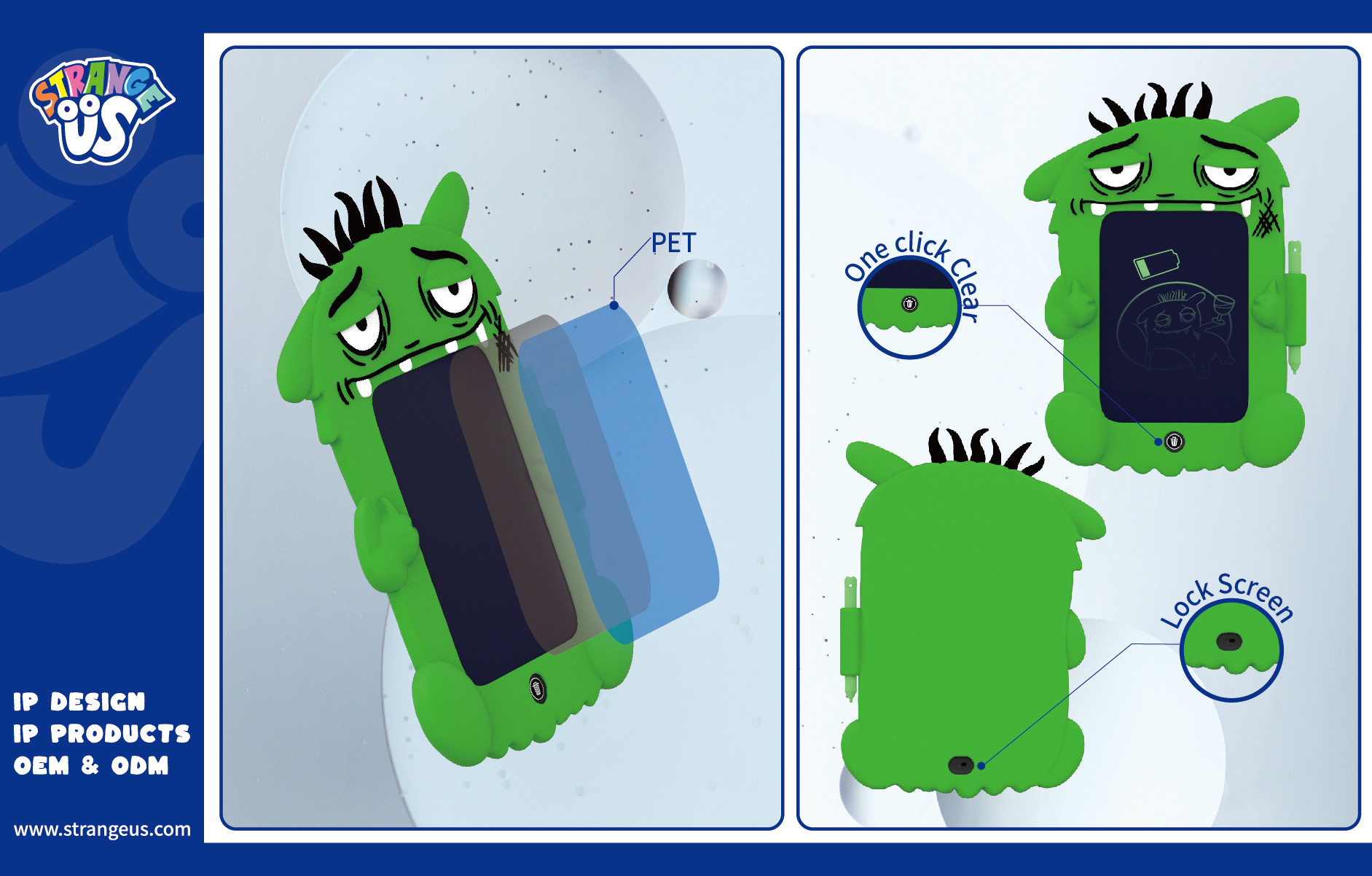 Cute Monster Click Pens