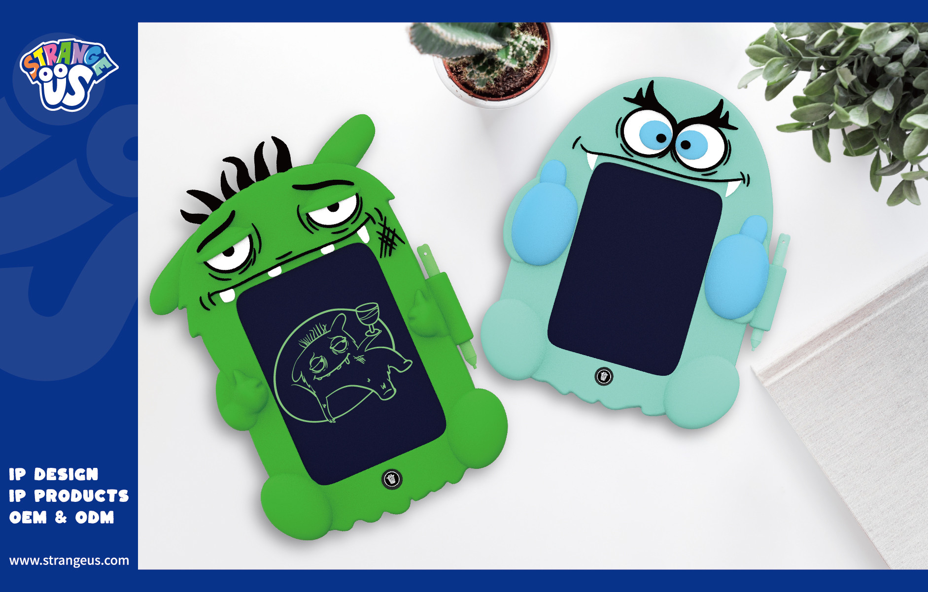 Cute Monster Click Pens