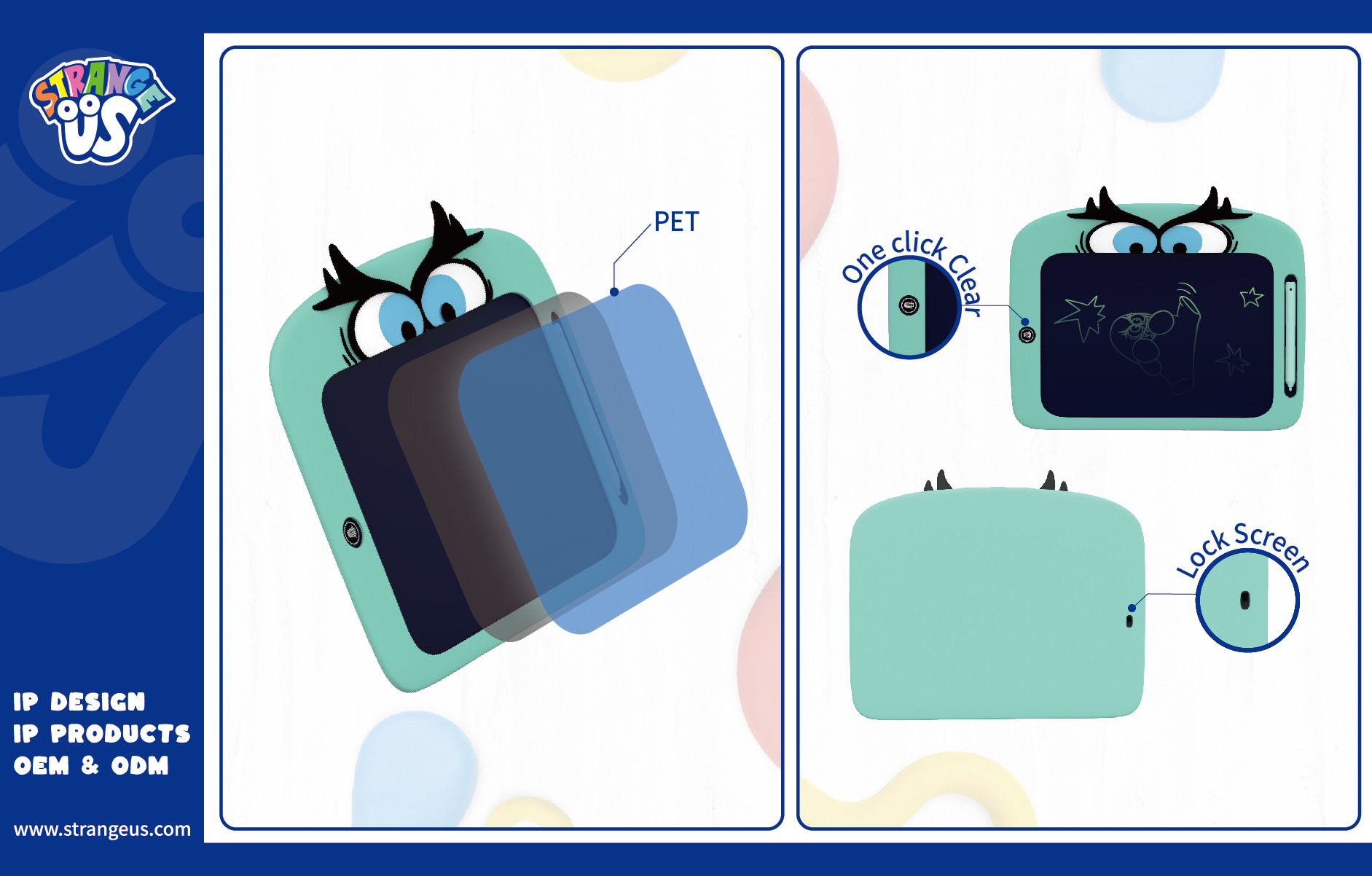 Cute Monster Click Pens