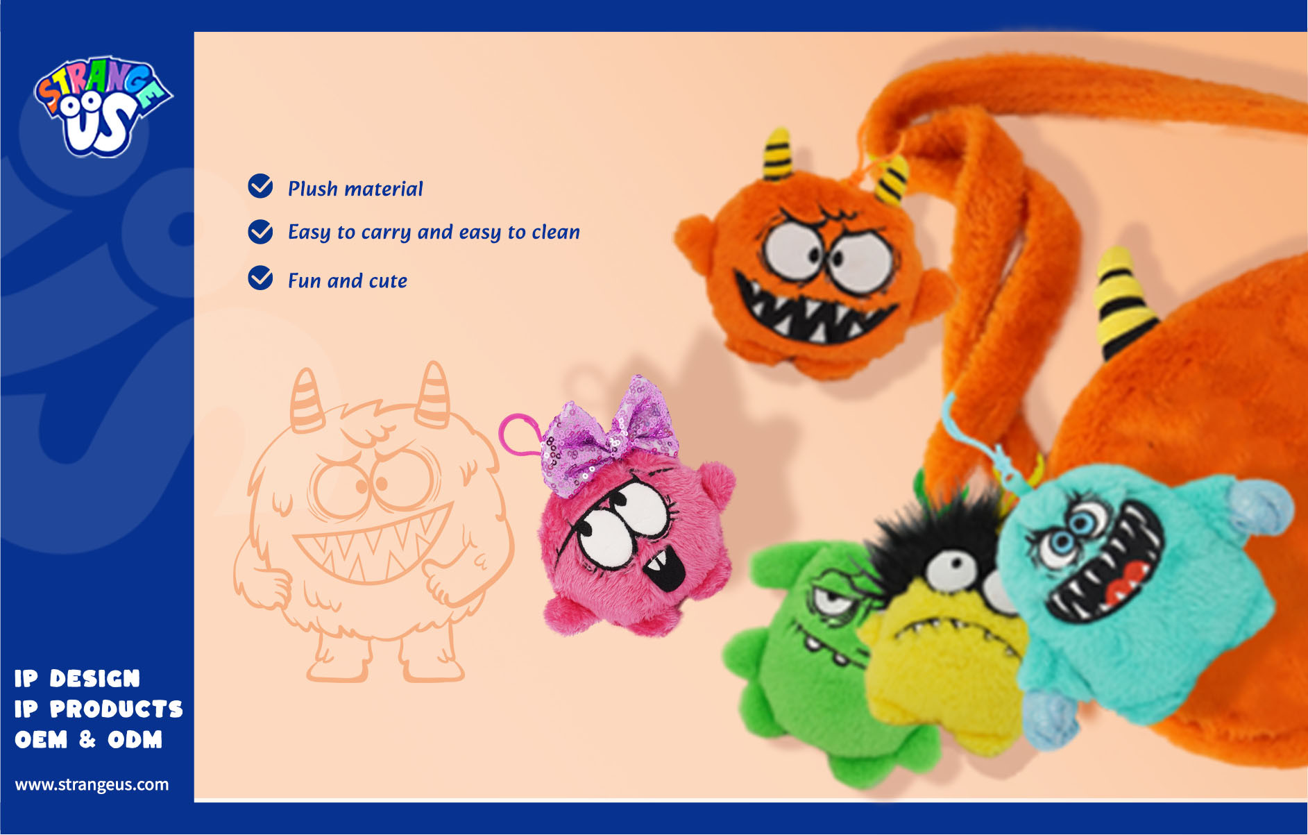 Cute Monster Click Pens