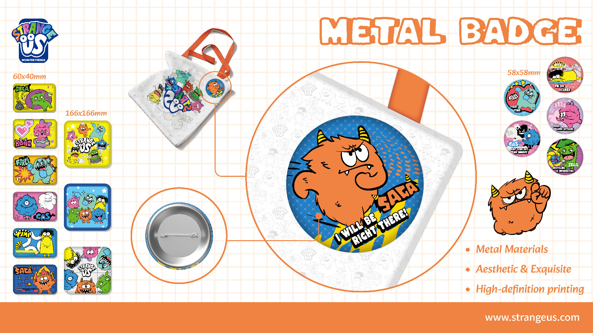 Cute Monster Click Pens