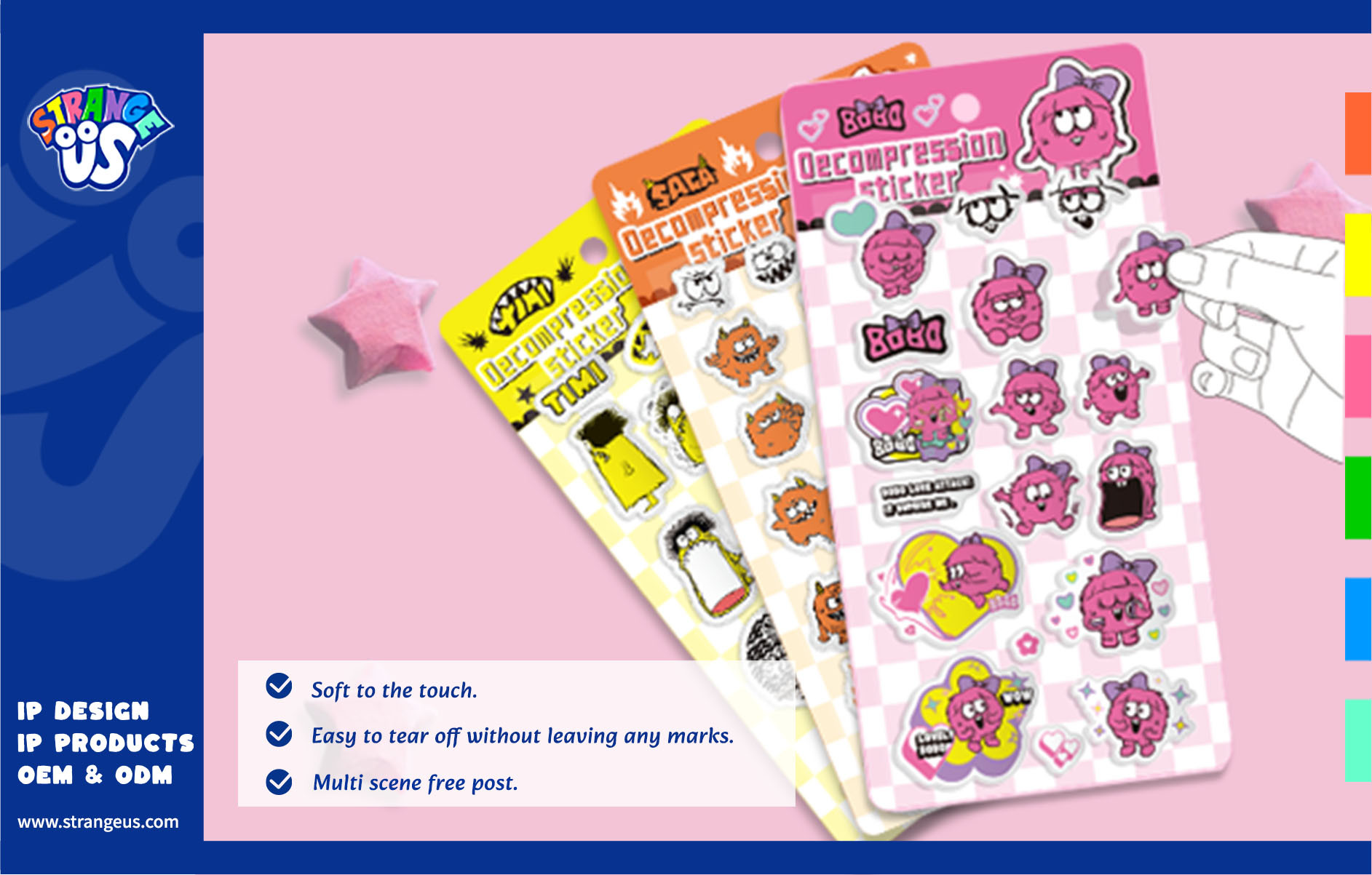 Cute Monster Click Pens