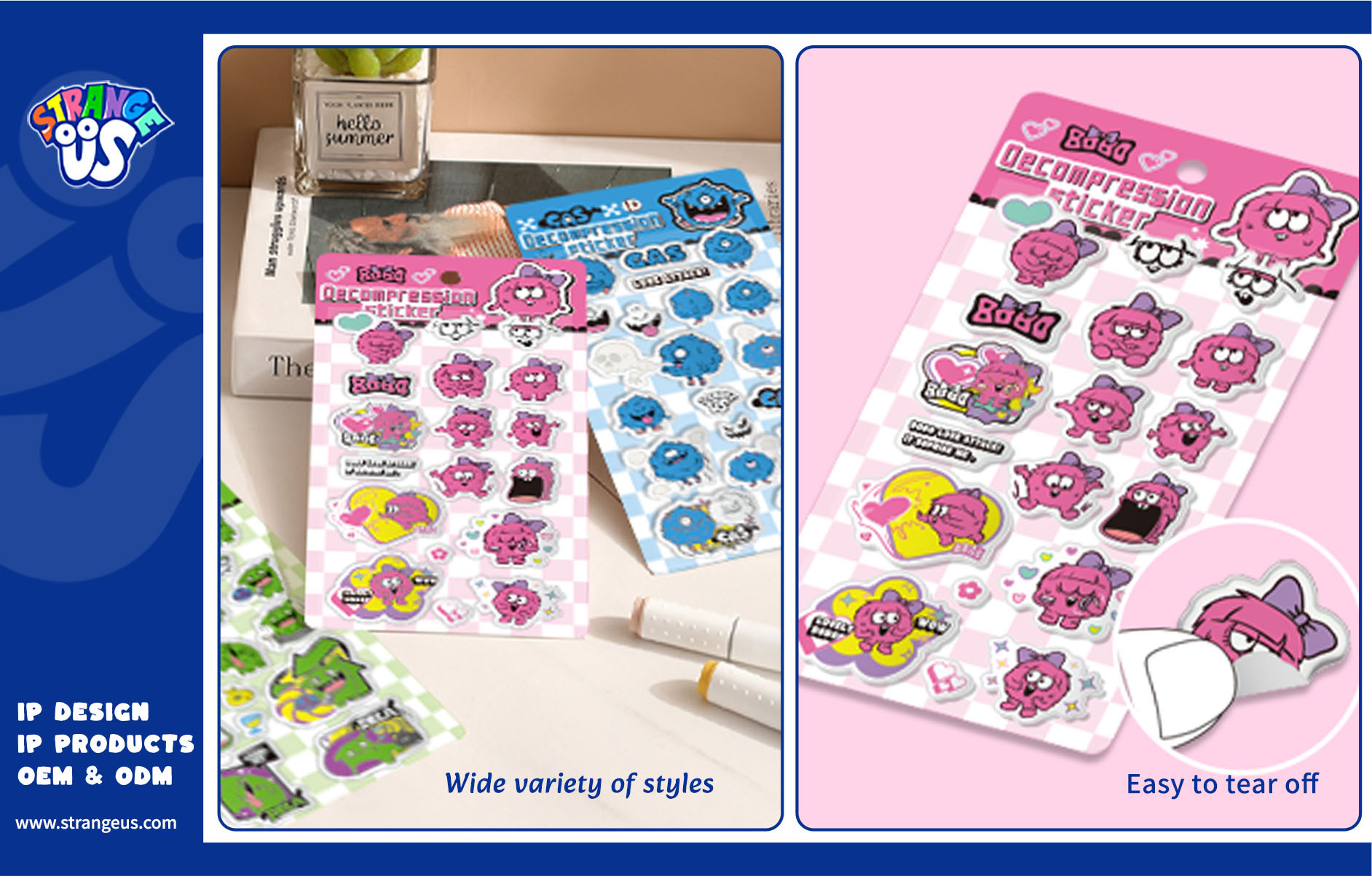 Cute Monster Click Pens