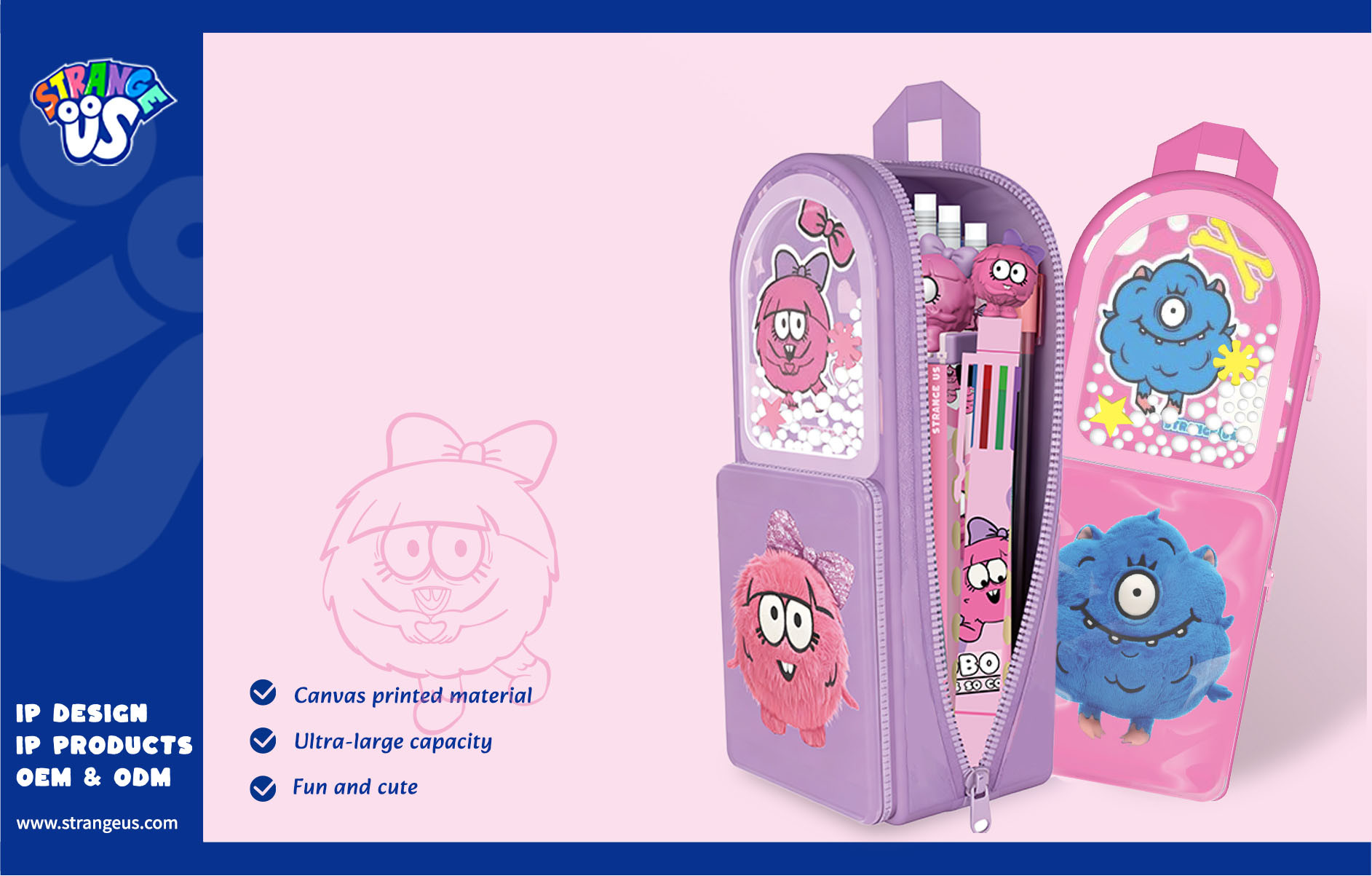 Cute Monster Click Pens