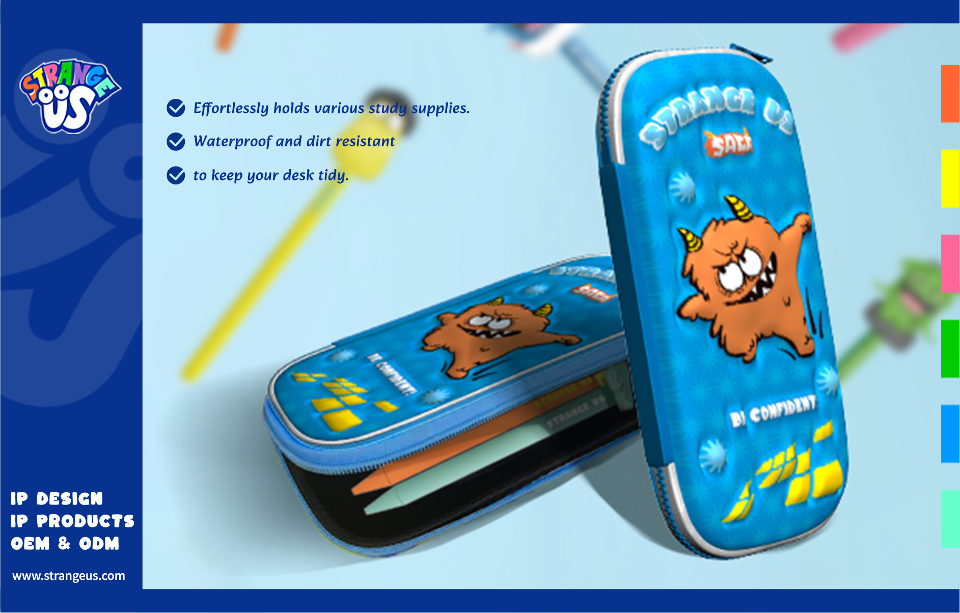 Cute Monster Click Pens