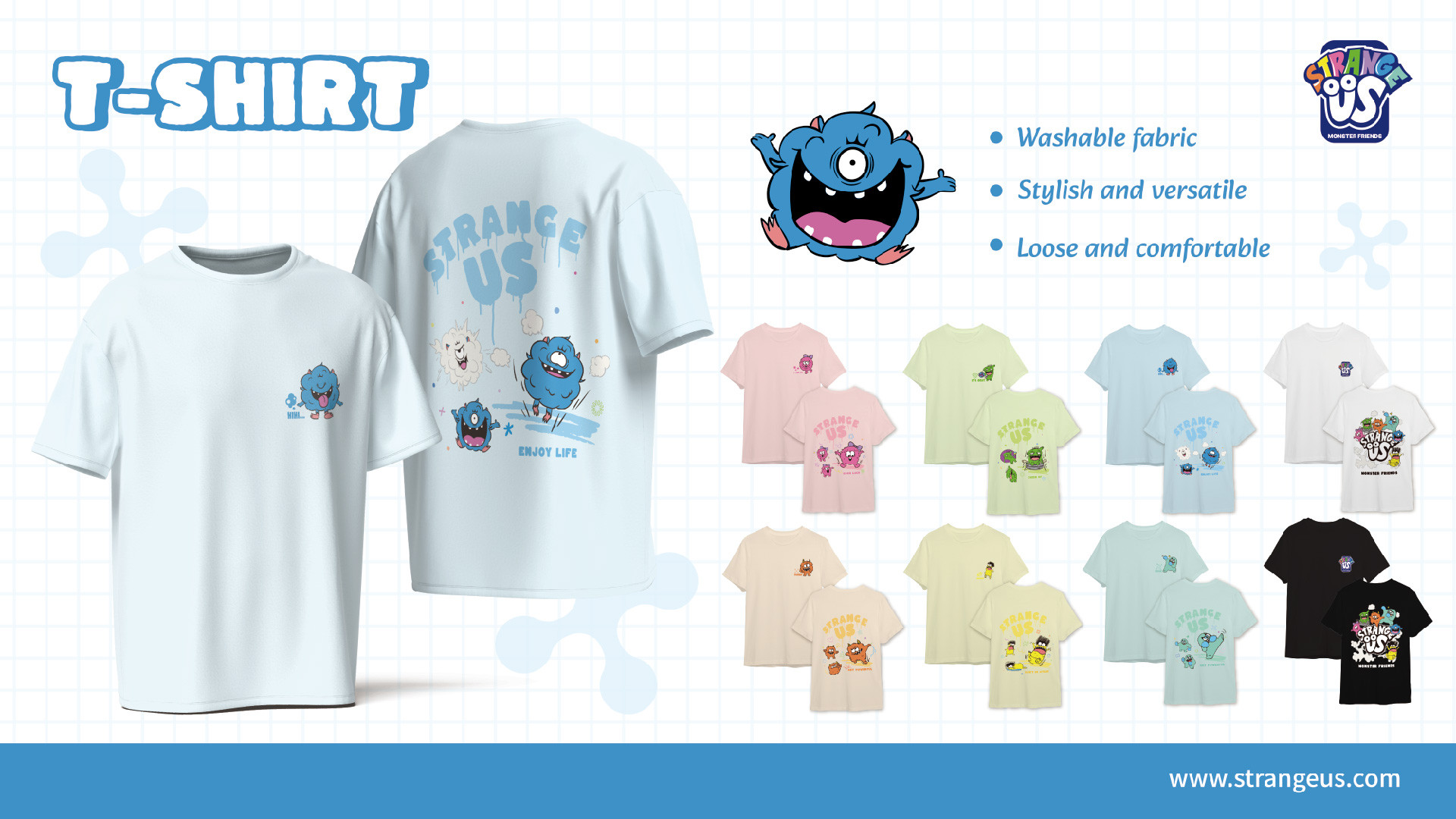 Cute Monster Click Pens