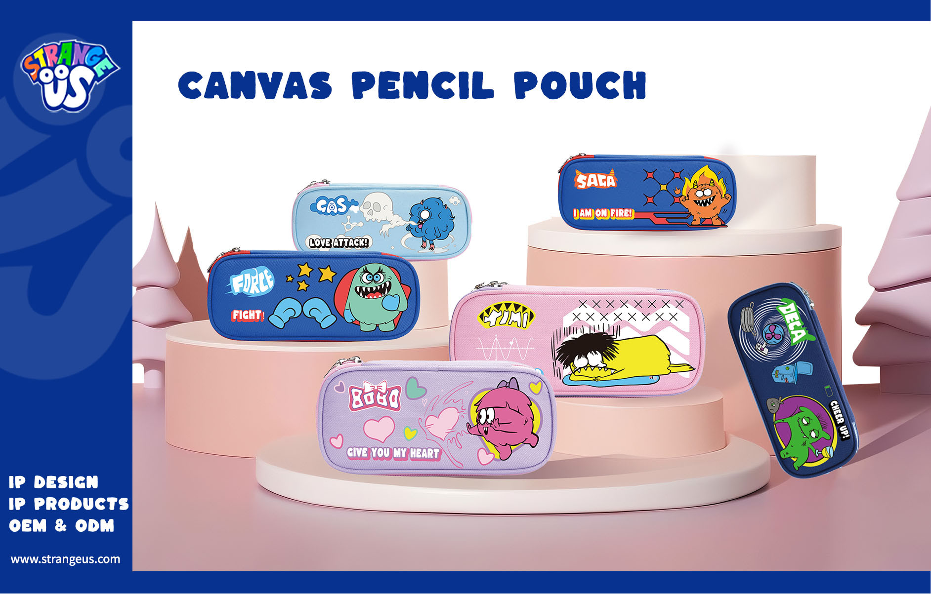 Cute Monster Click Pens