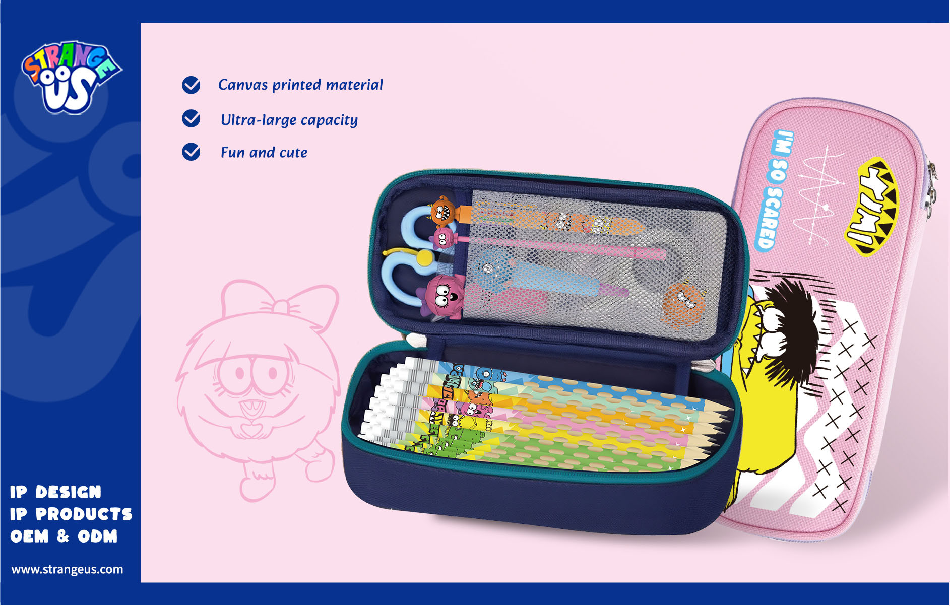 Cute Monster Click Pens