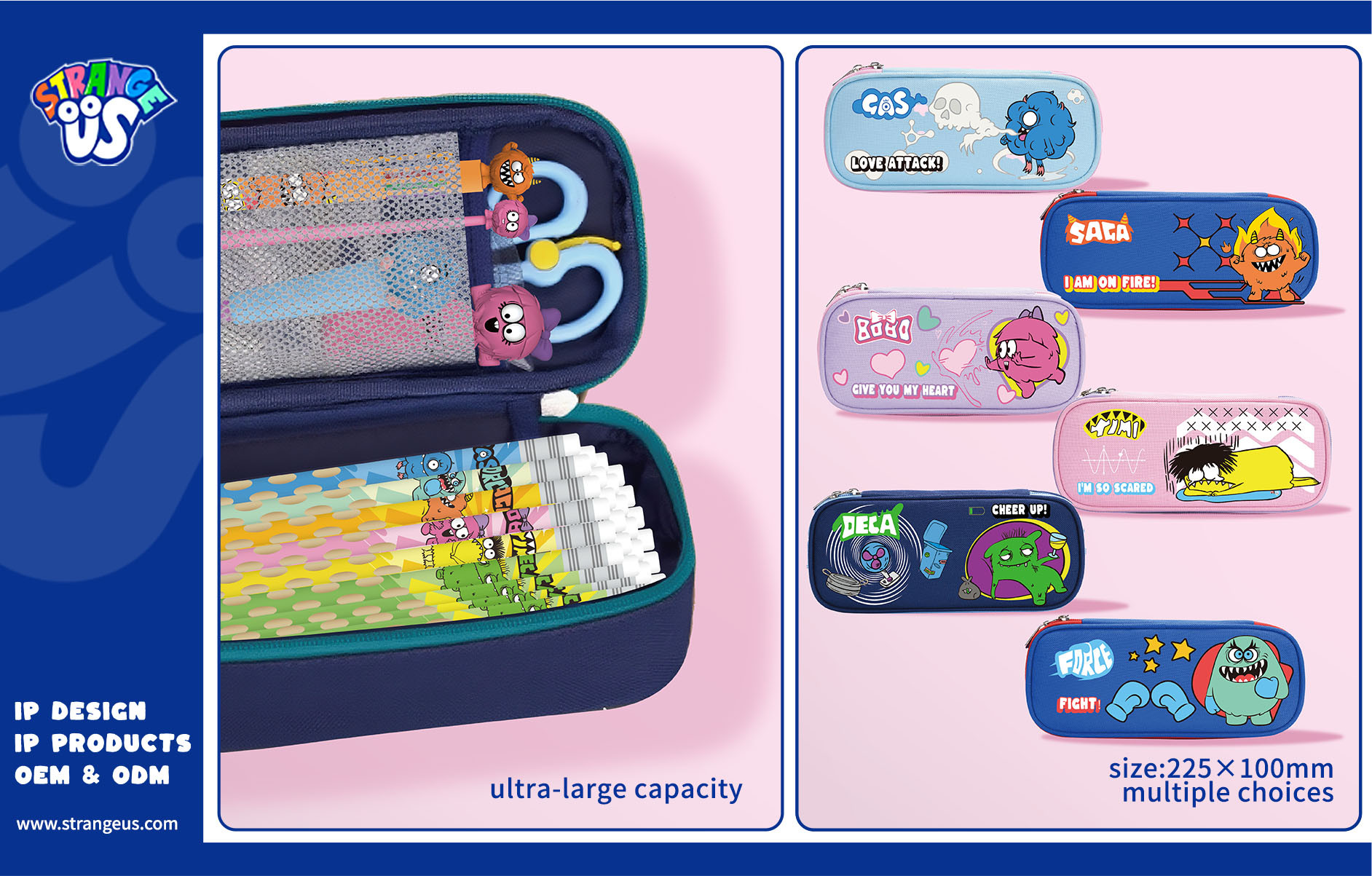 Cute Monster Click Pens