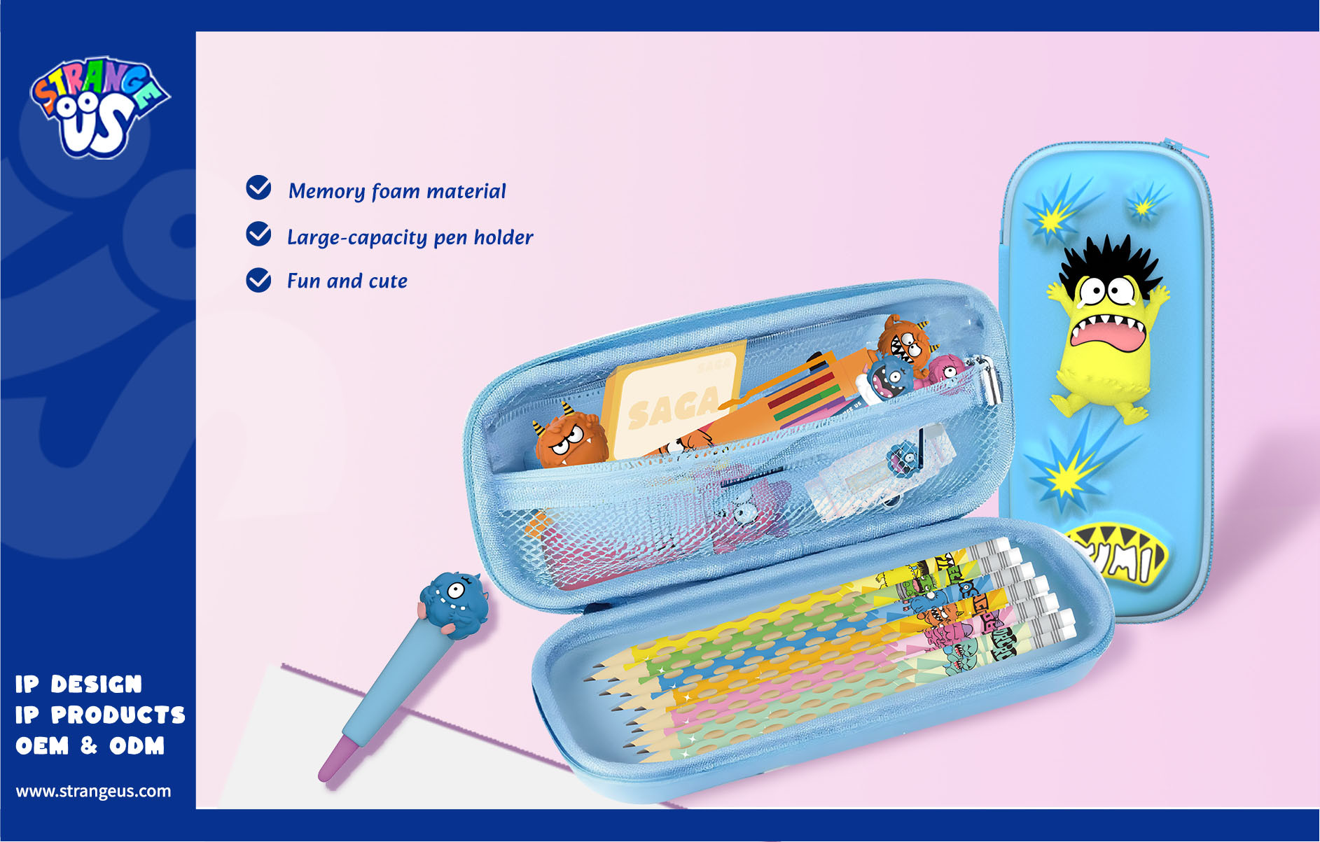 Cute Monster Click Pens