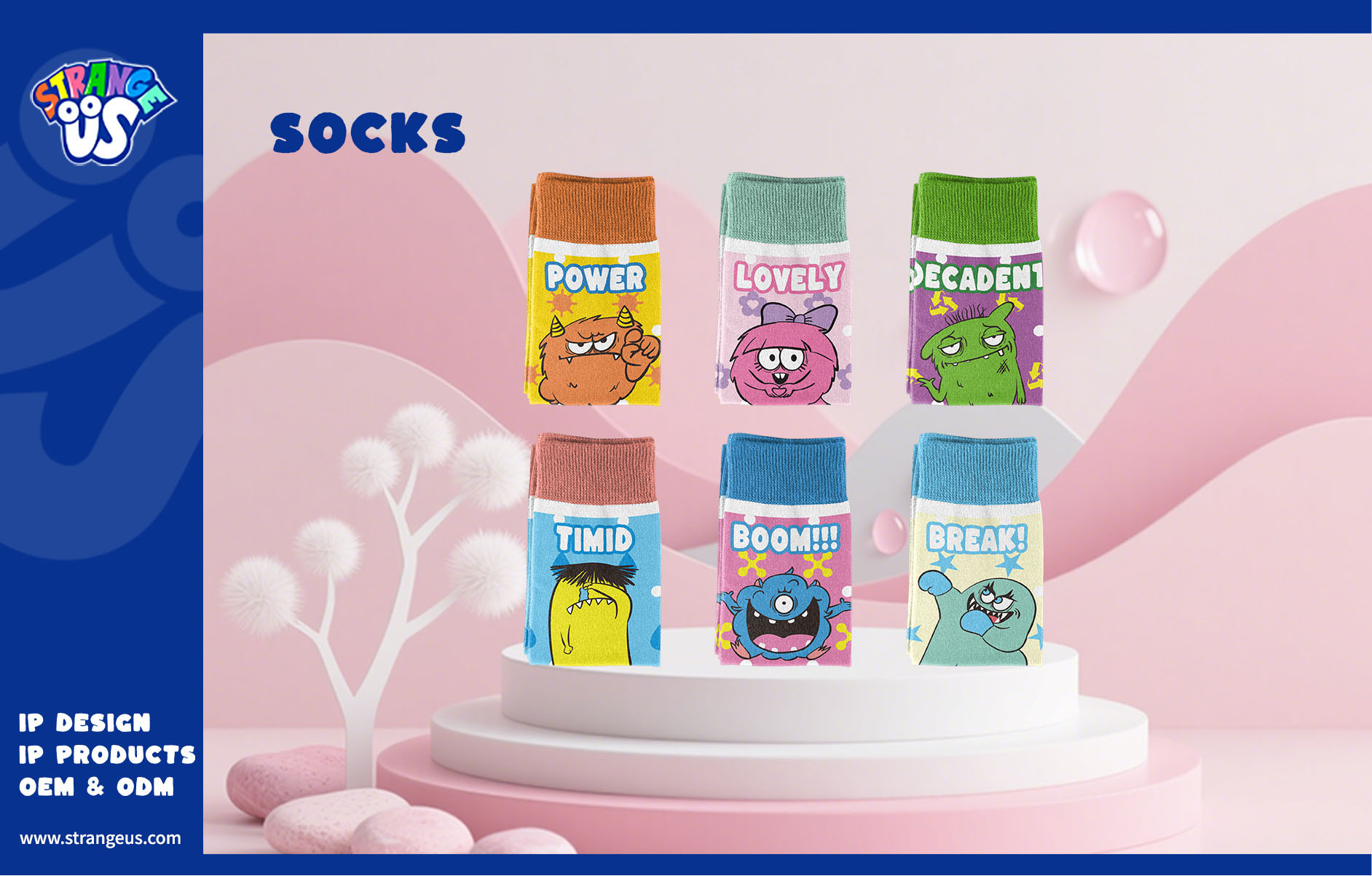 Cute Monster Click Pens