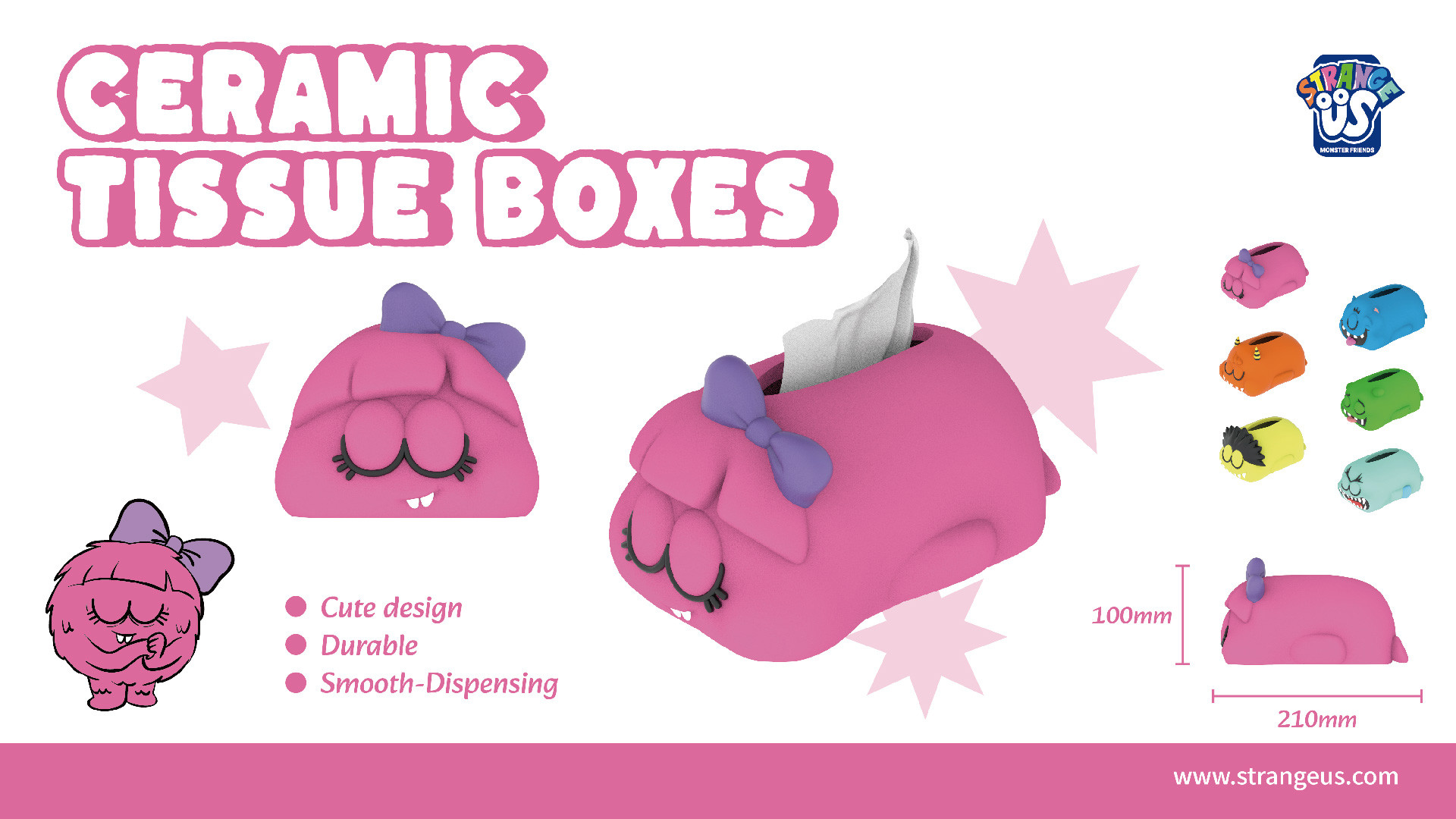 Cute Monster Click Pens